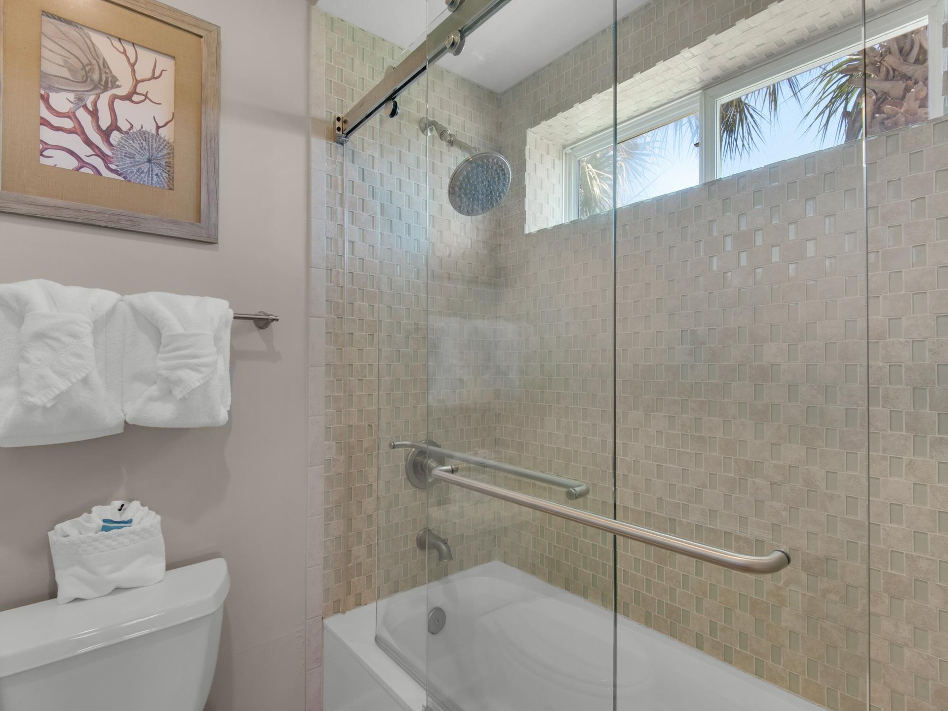 Primary Bathroom with Shower and Tub Combo