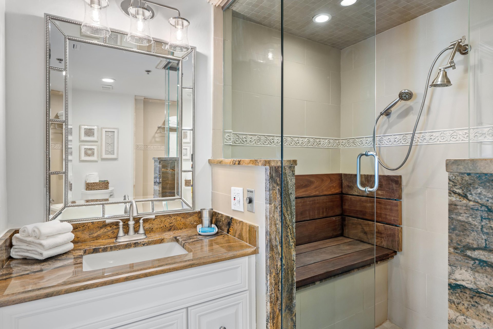 Primary Bathroom 1 with Stand Alone Shower and Sauna