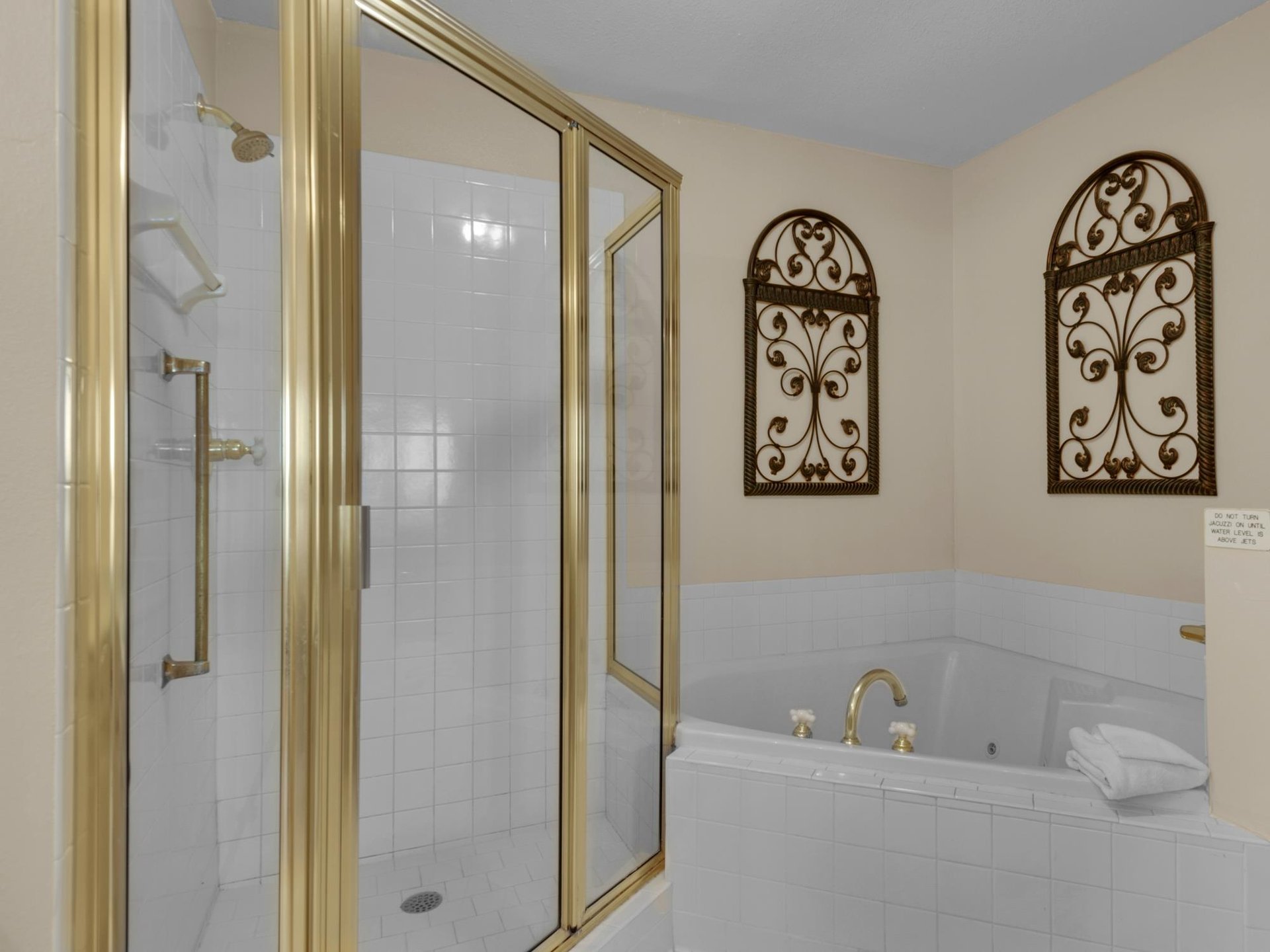 Primary bathroom with soaking tub