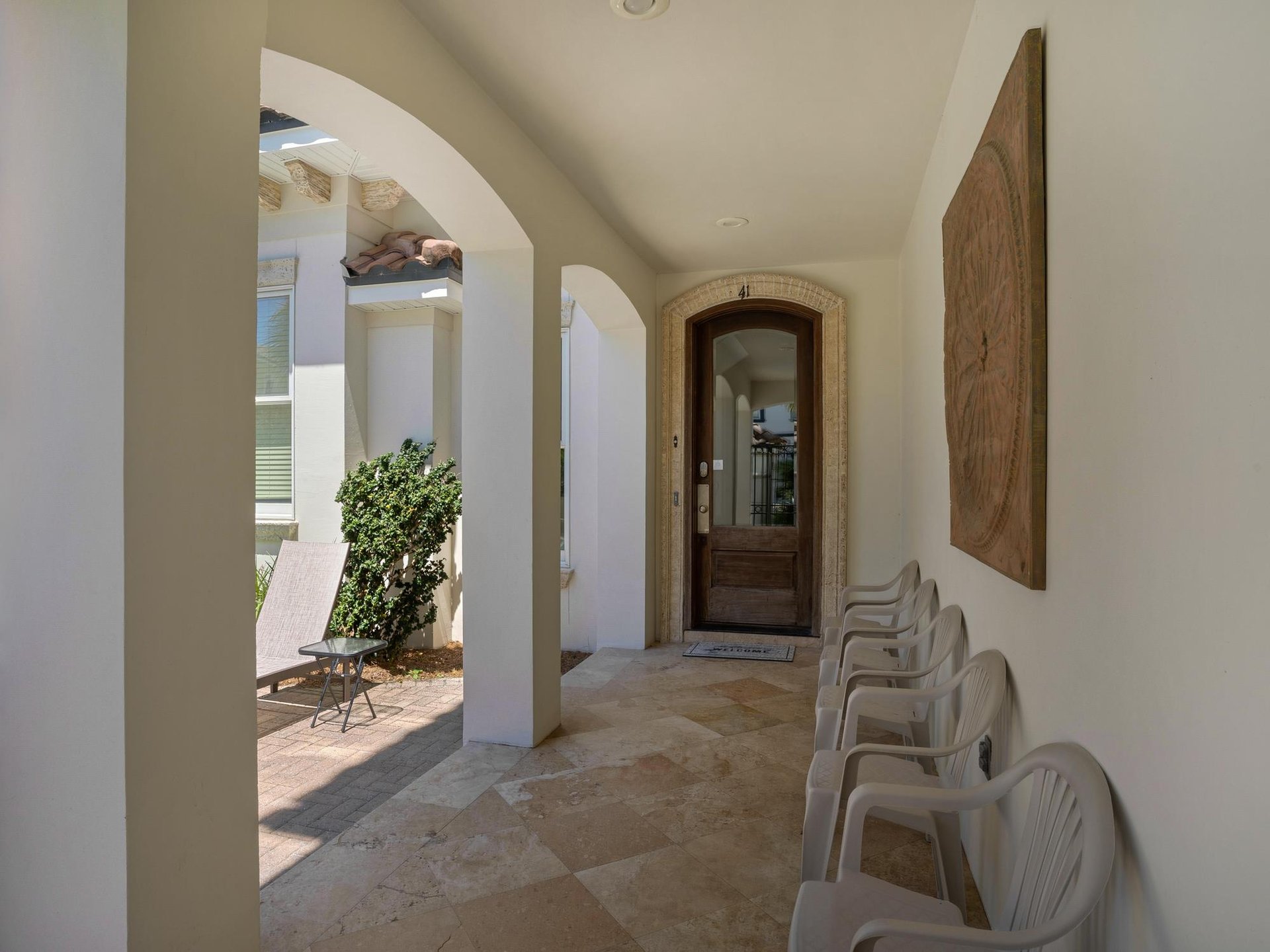 Covered Sitting Area by Pool