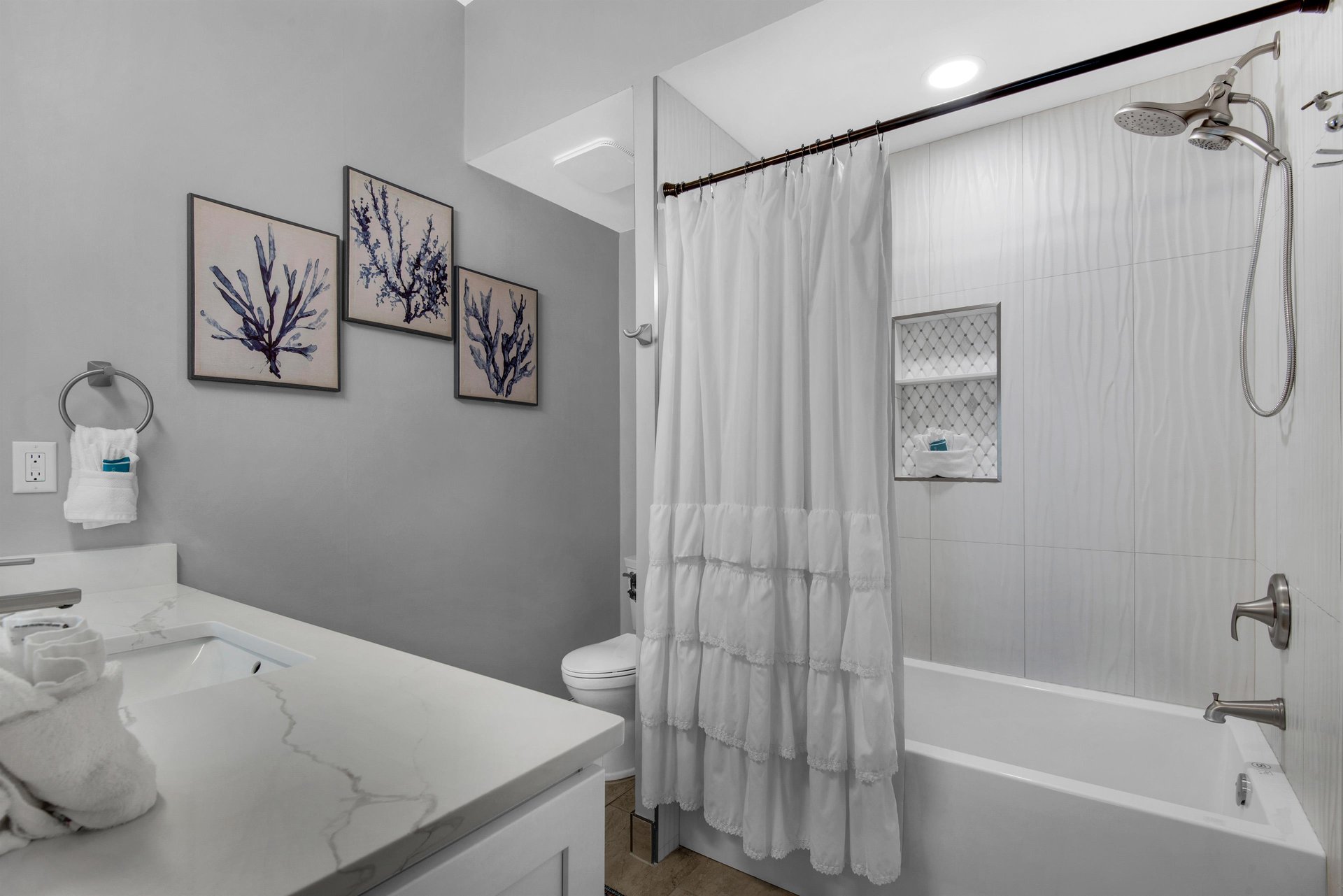 Tub Shower Combo in Guest Bath