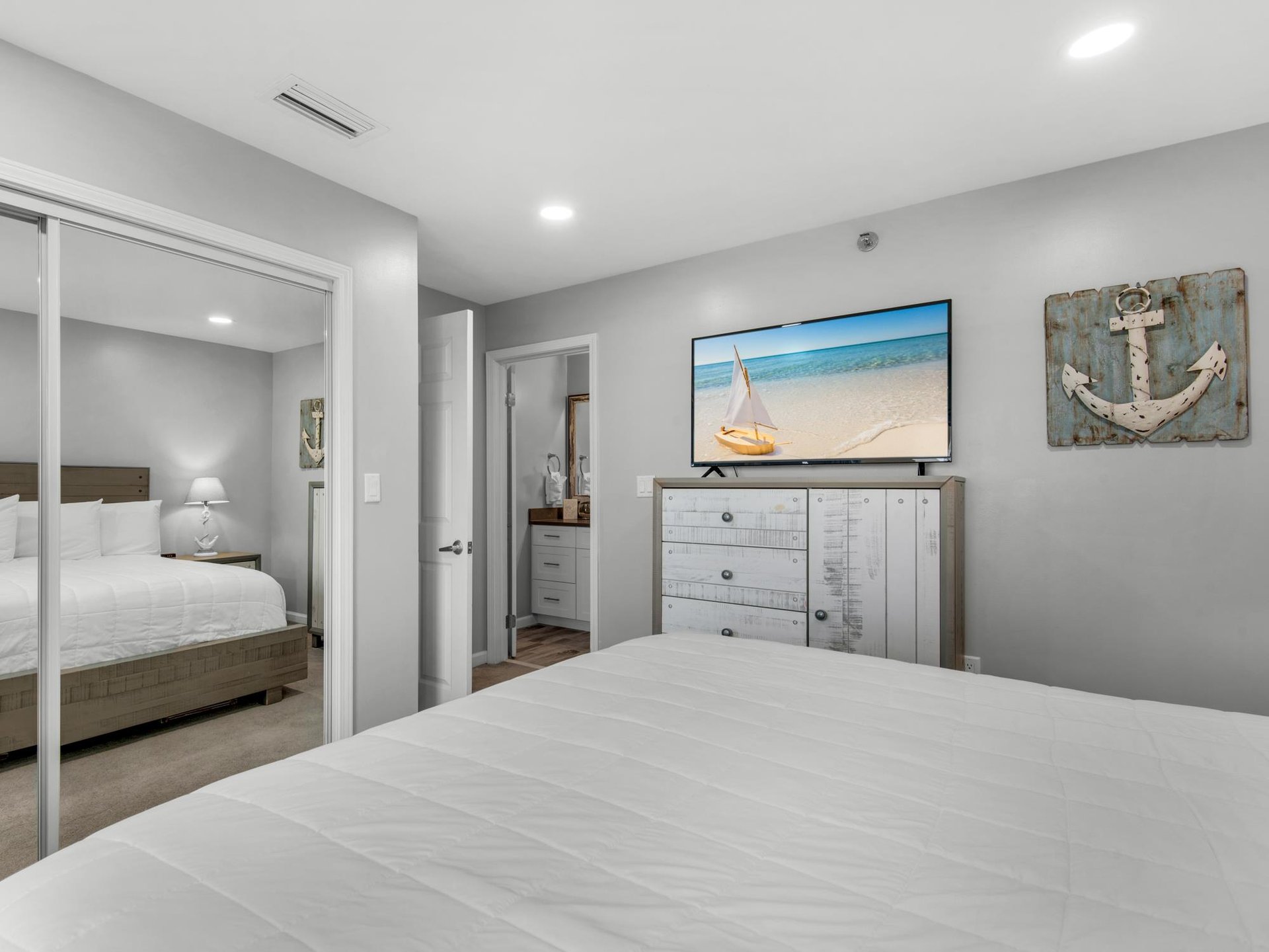 Flat Screen TV in Front Guest Bedroom