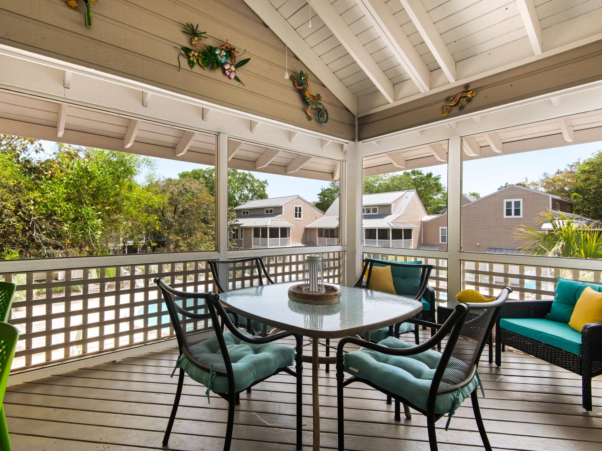 Screened Porch Overlooking Large Pool