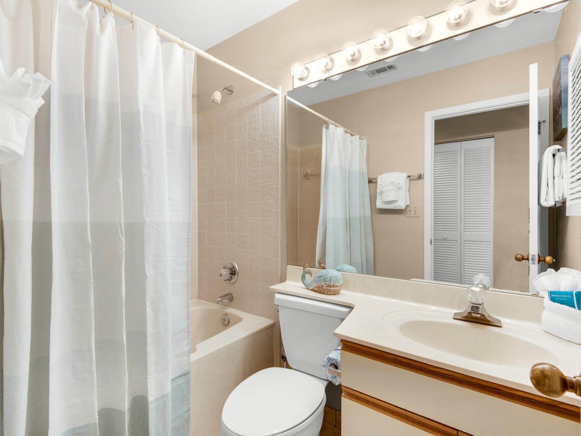 Guest Bathroom with Tub Shower Combo