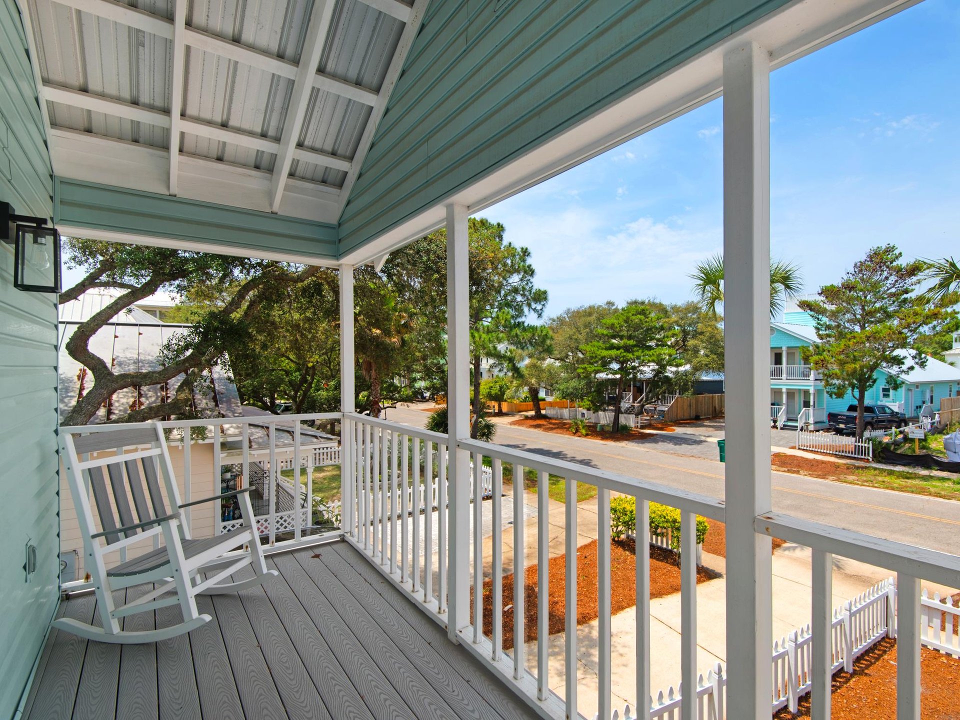 2nd Floor Balcony with Rocking Chair