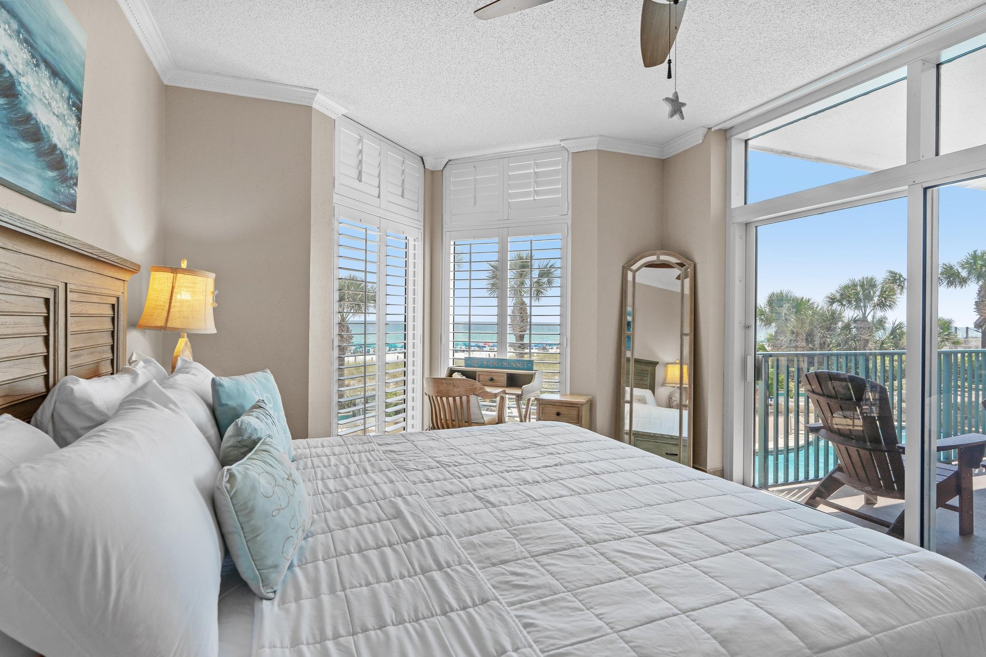 King Bedroom with Balcony Access