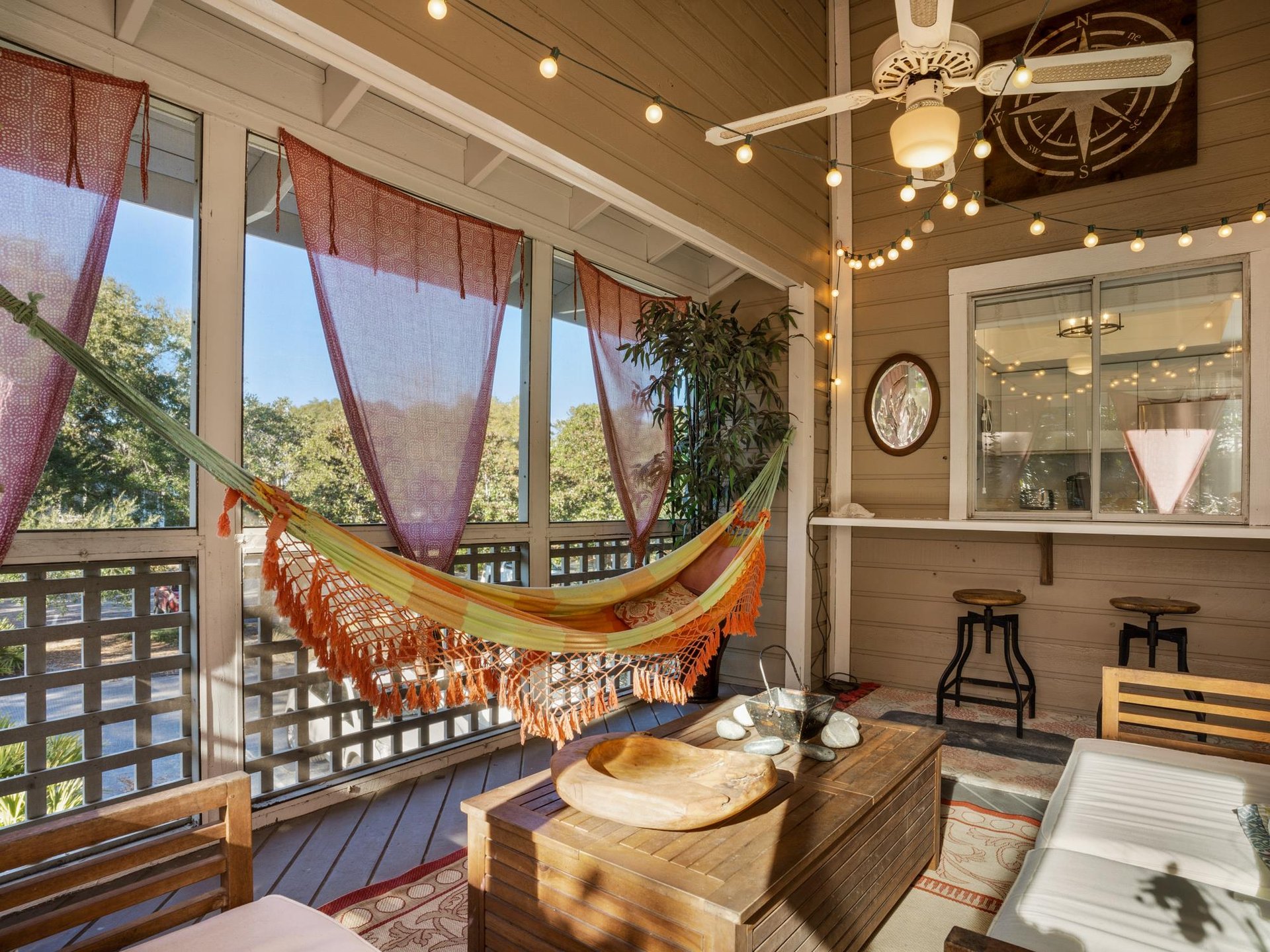 Enjoy a Hammock on the Screened Patio