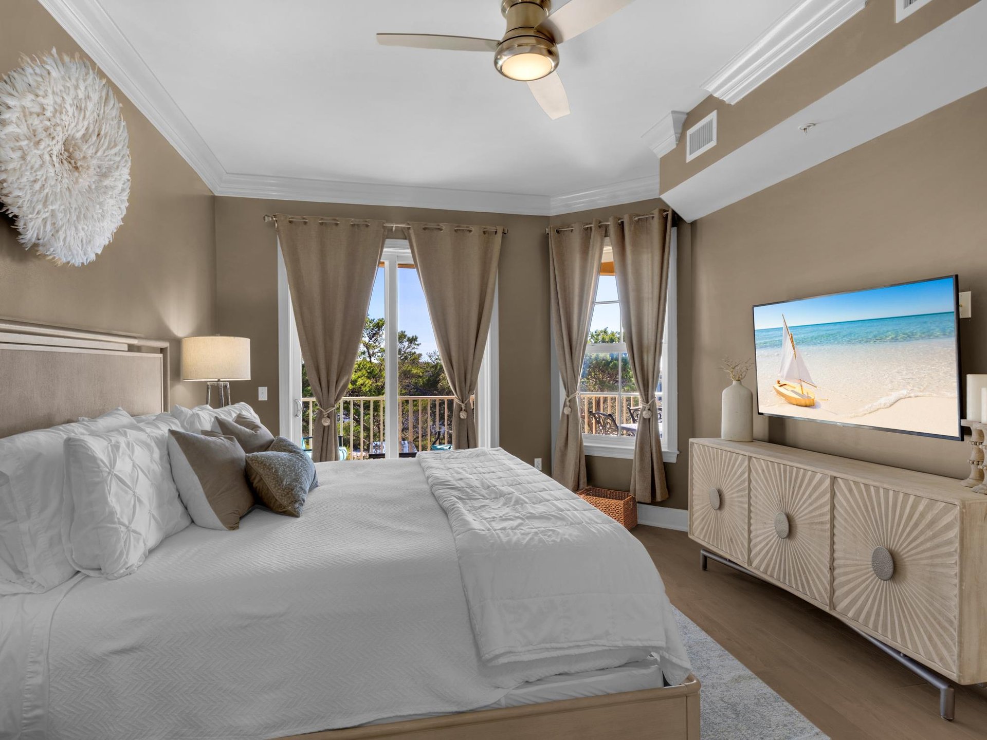 1st Floor Primary Bedroom with Balcony Access