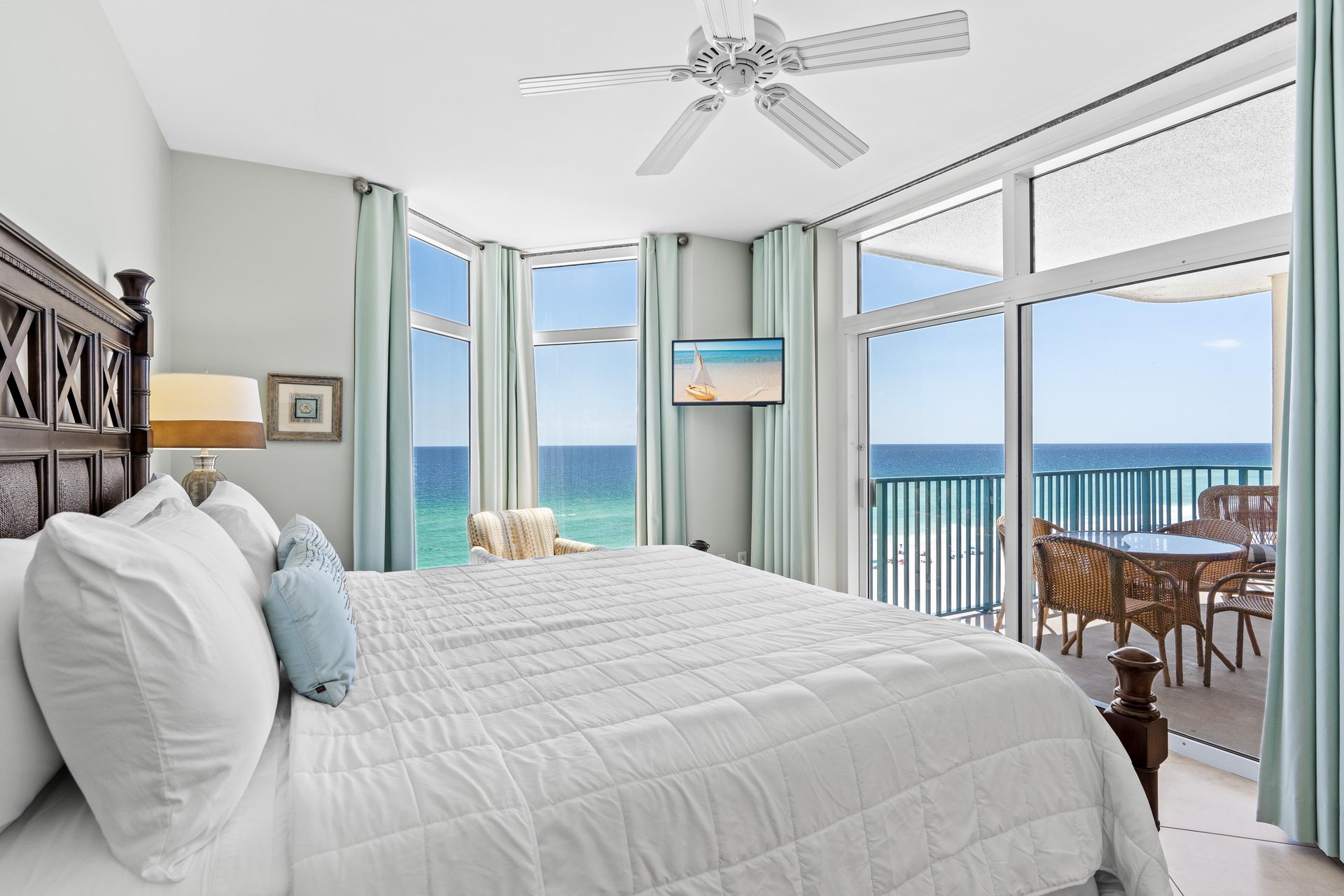 Gulf Front Primary Bedroom with Balcony Access