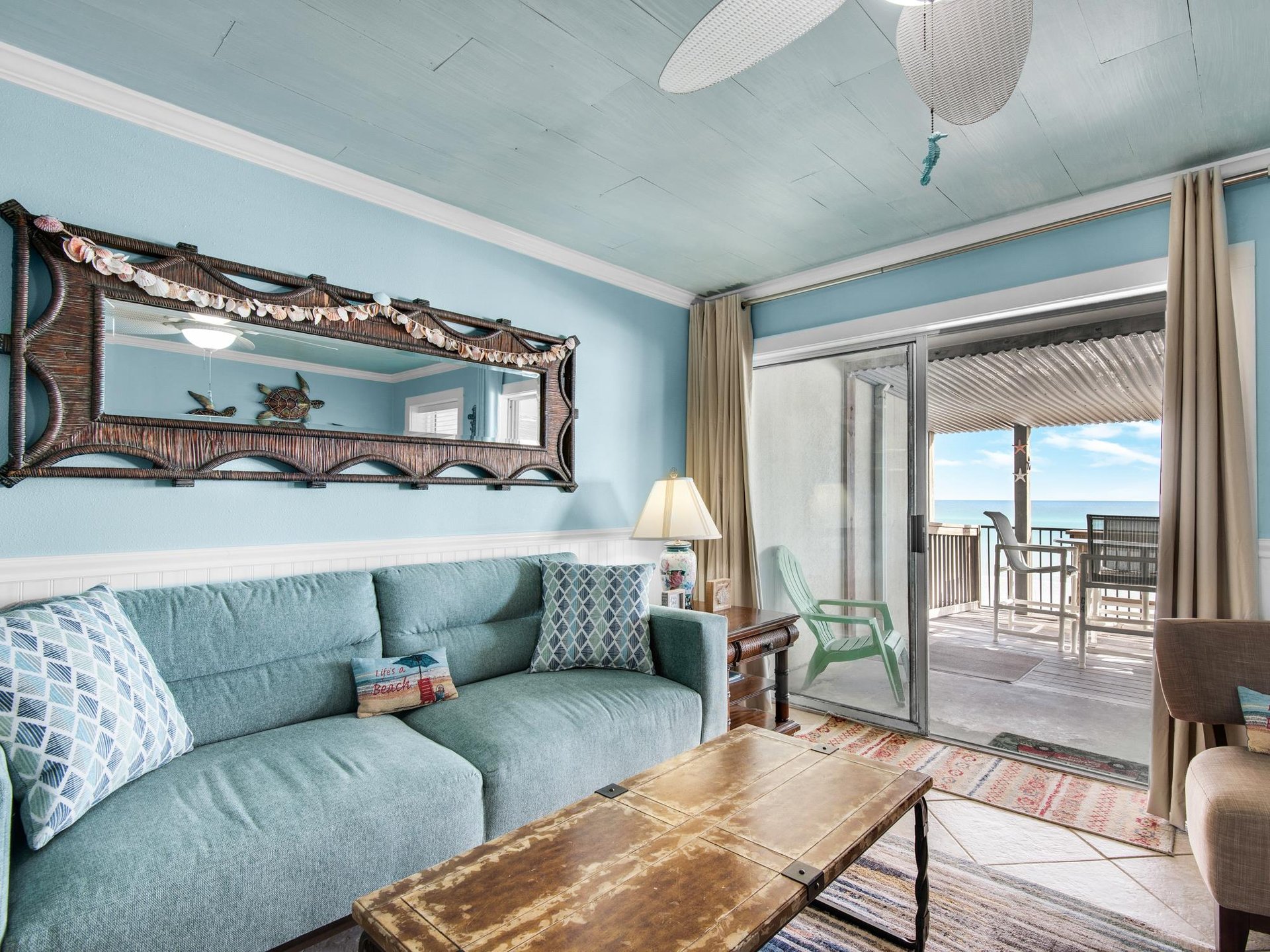 Living Room with Deck Access