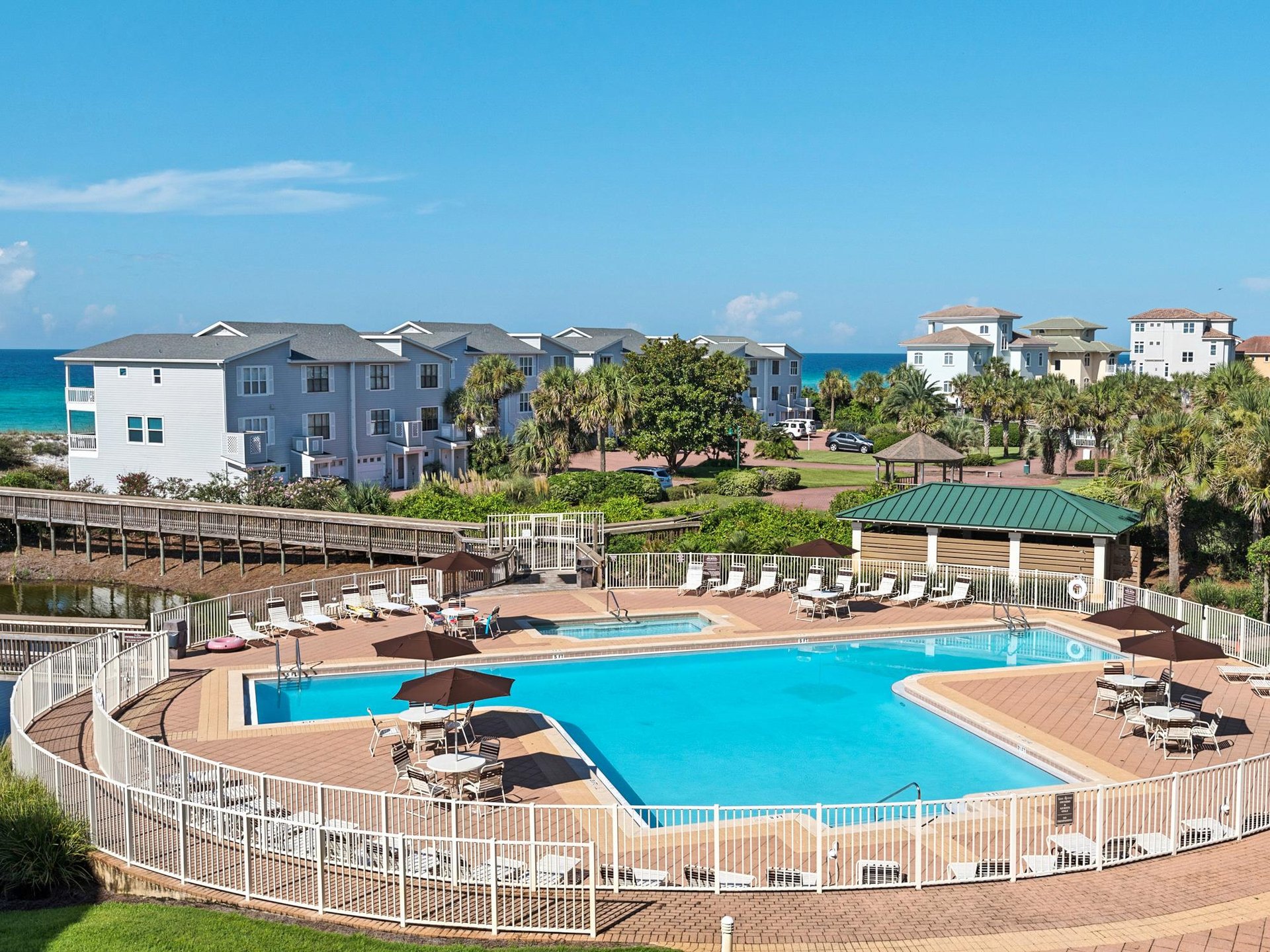 Large complex pool area