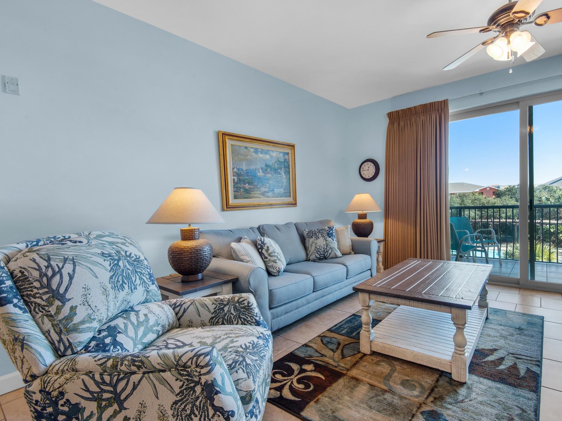 Open Living Area with Sleeper Sofa