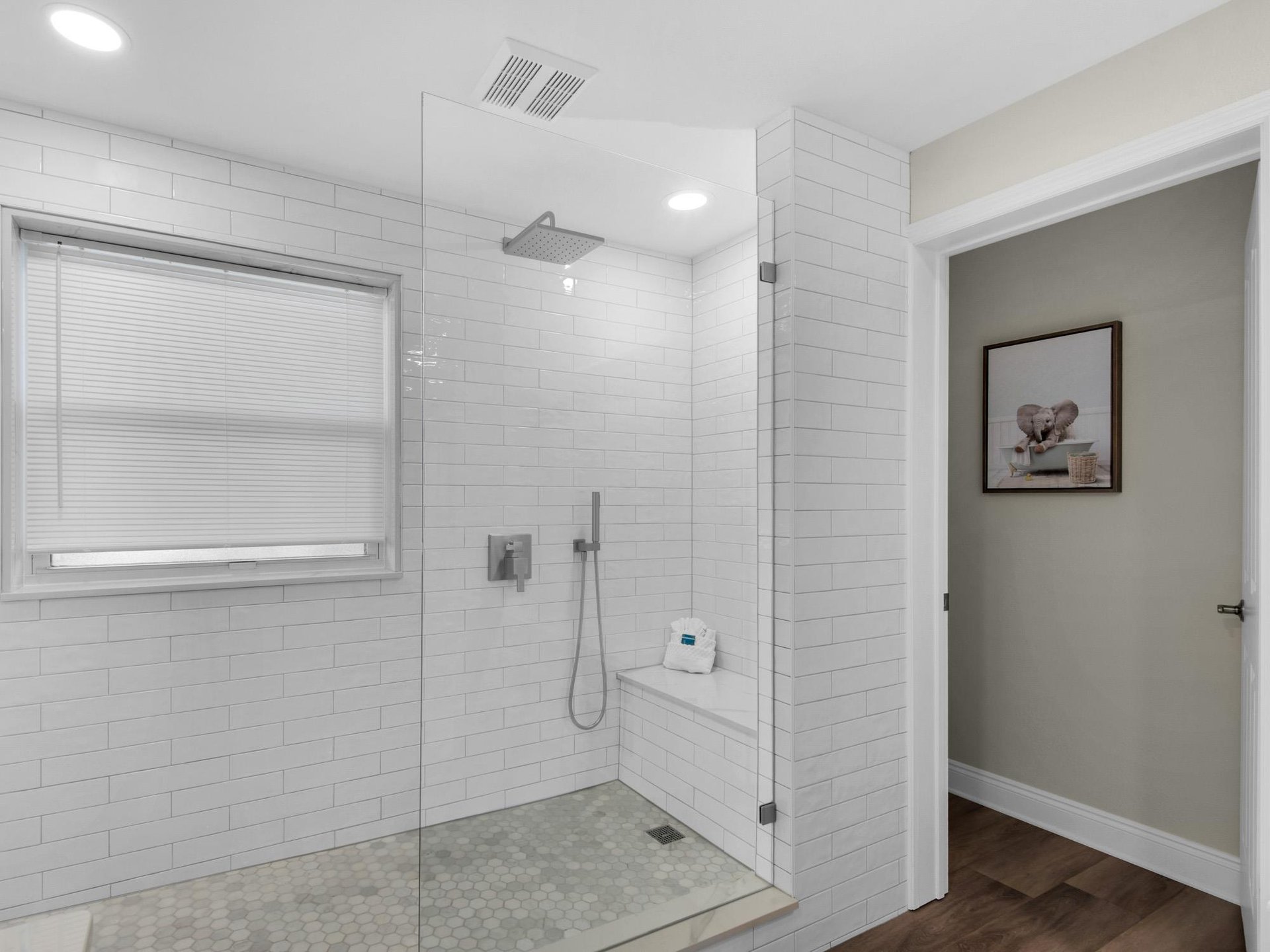 WalkIn Shower and Seperate Toilet Area