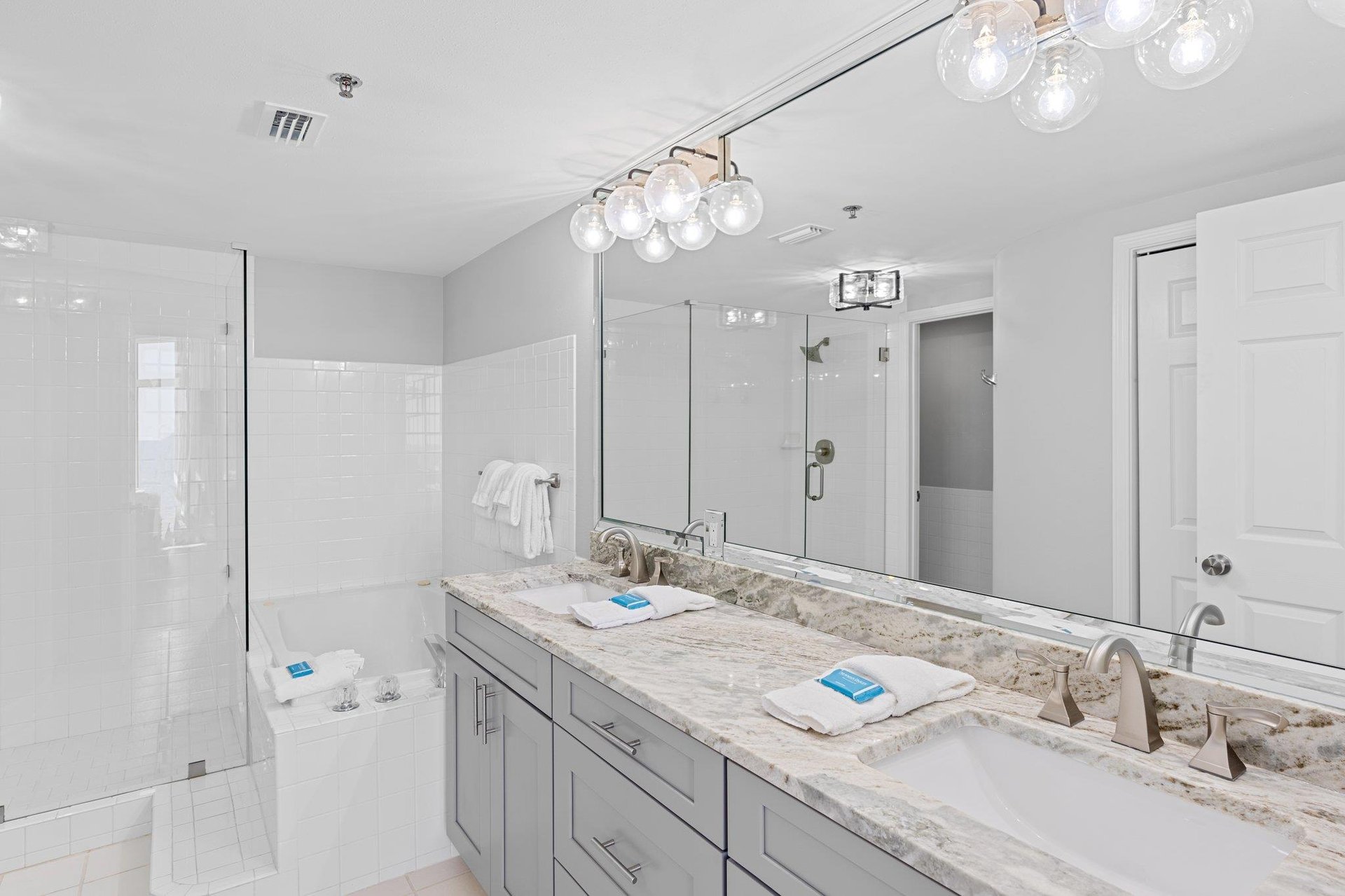Primary Bathroom with Double Vanities