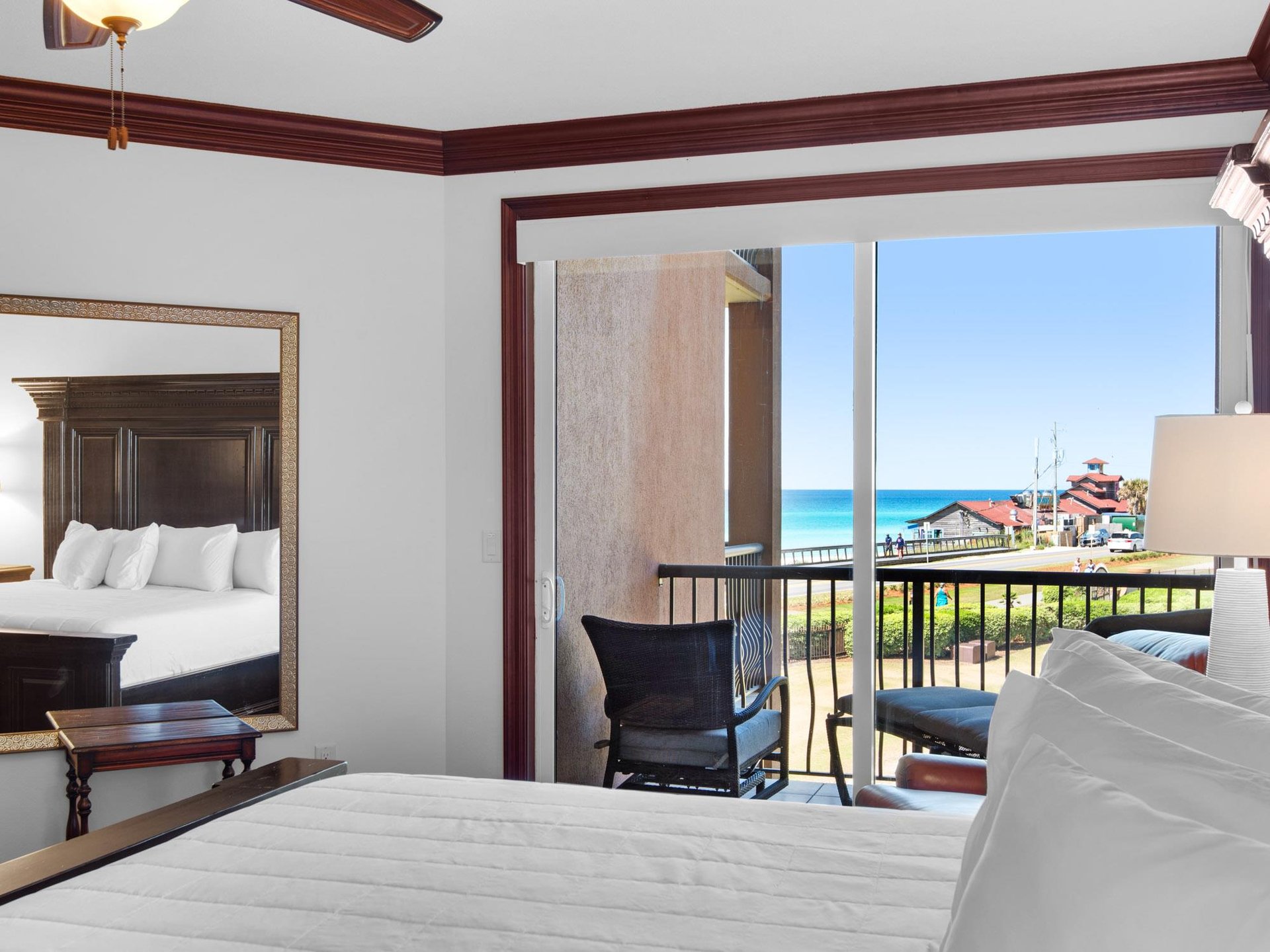 Primary Bedroom with King Bed and Gulf View