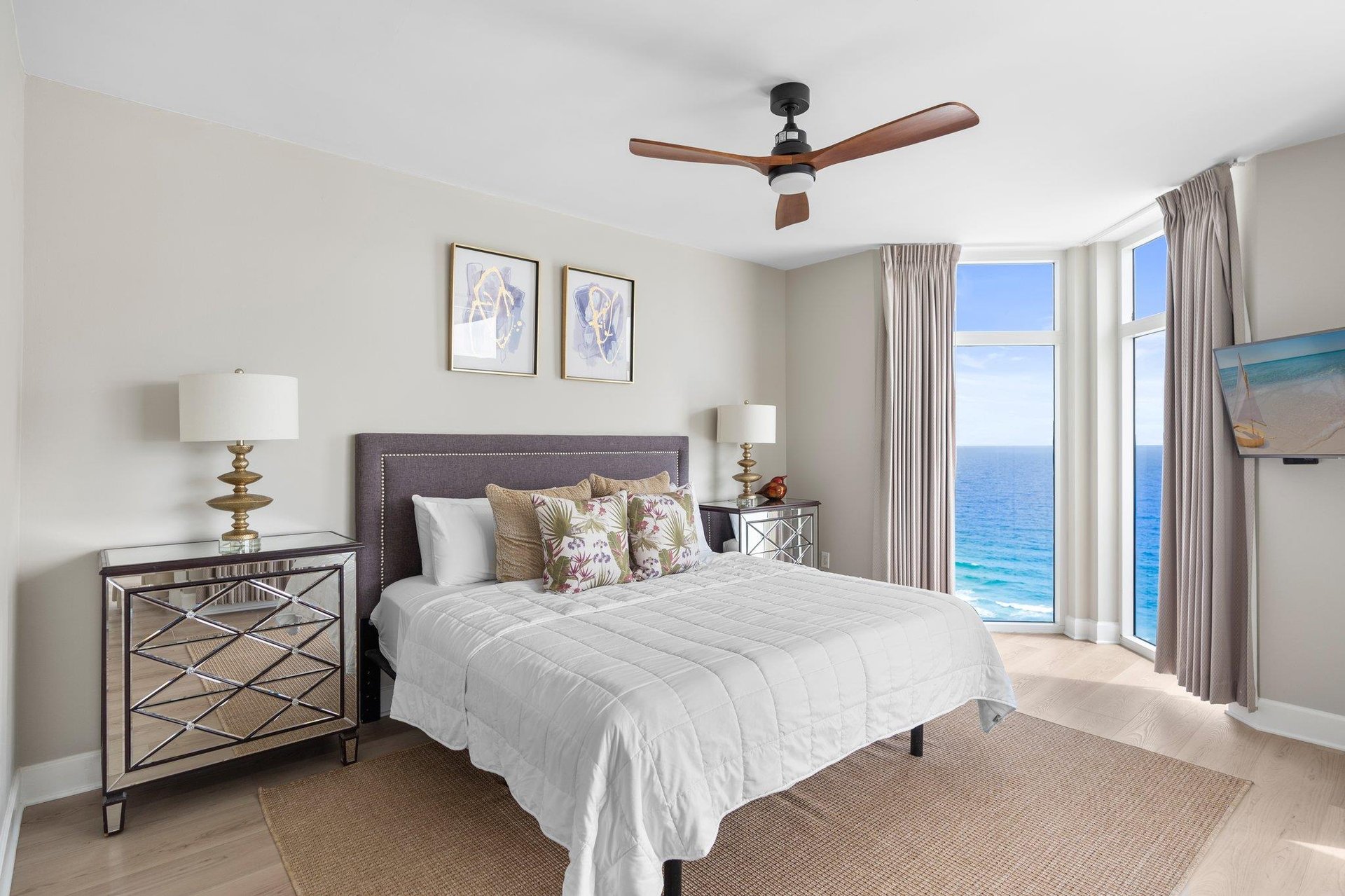 Primary Bedroom with Gulf Views and King Bed
