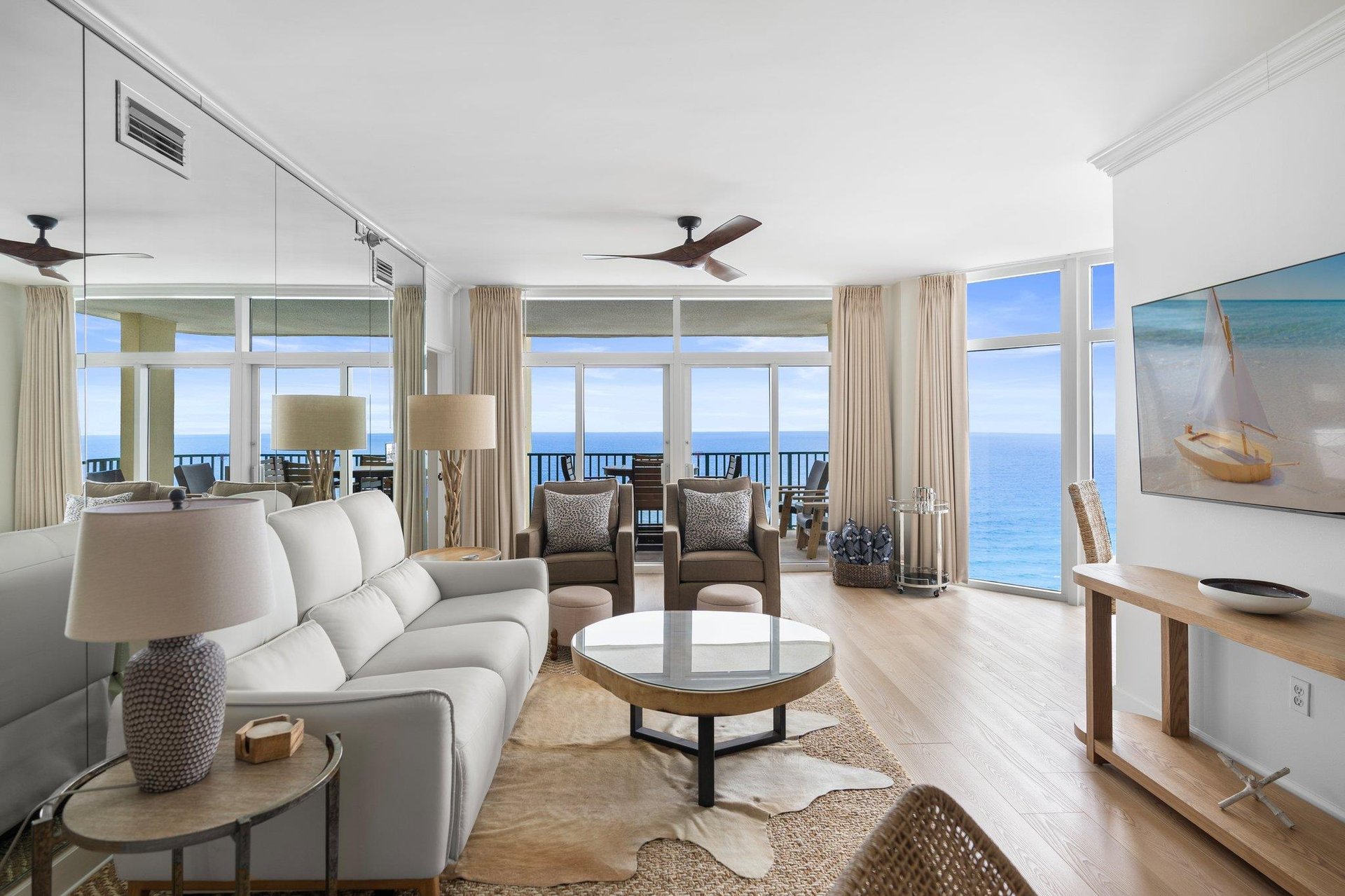 Living Room Opens to Private Balcony