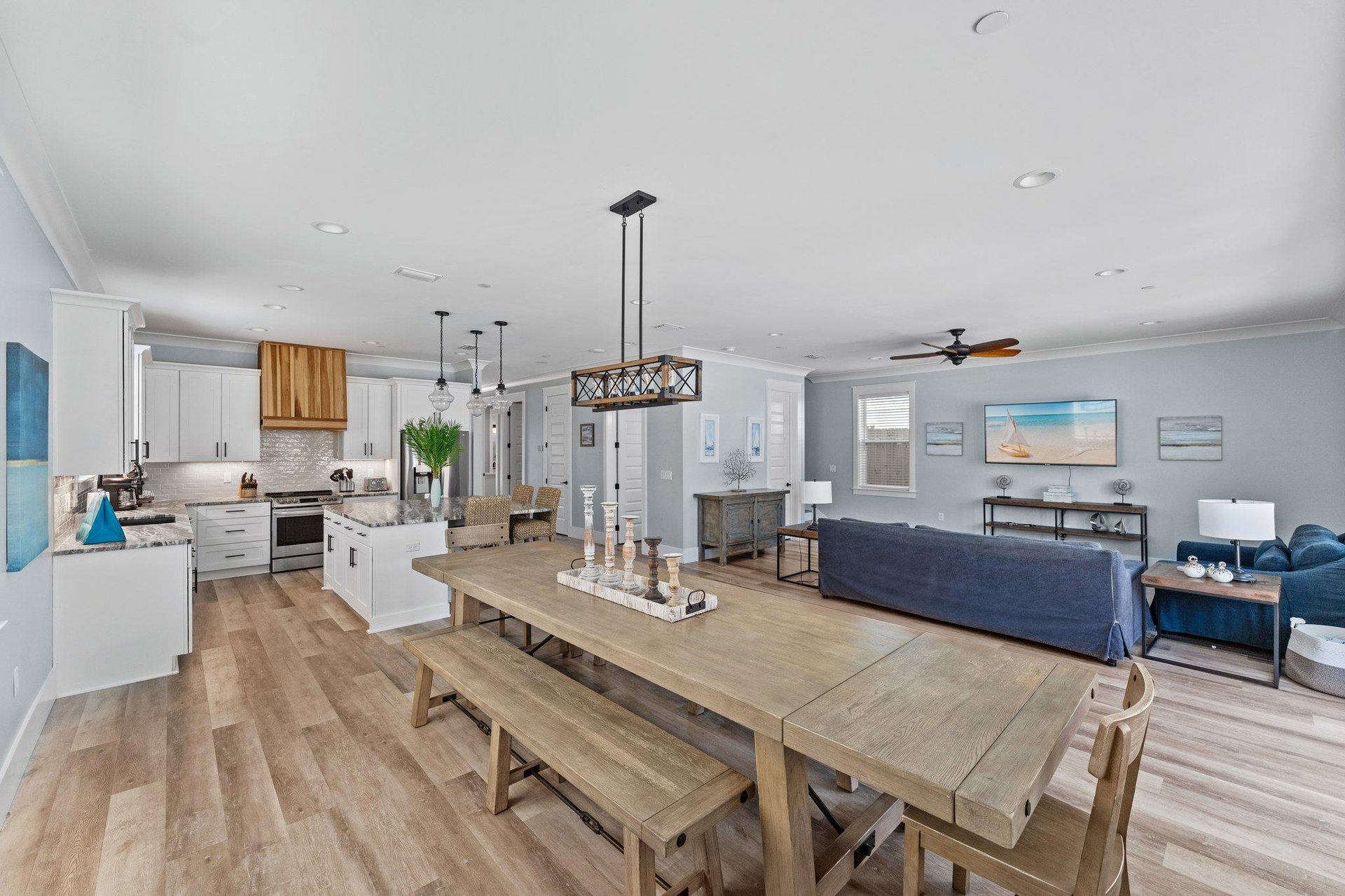 Open Living and Dining Area