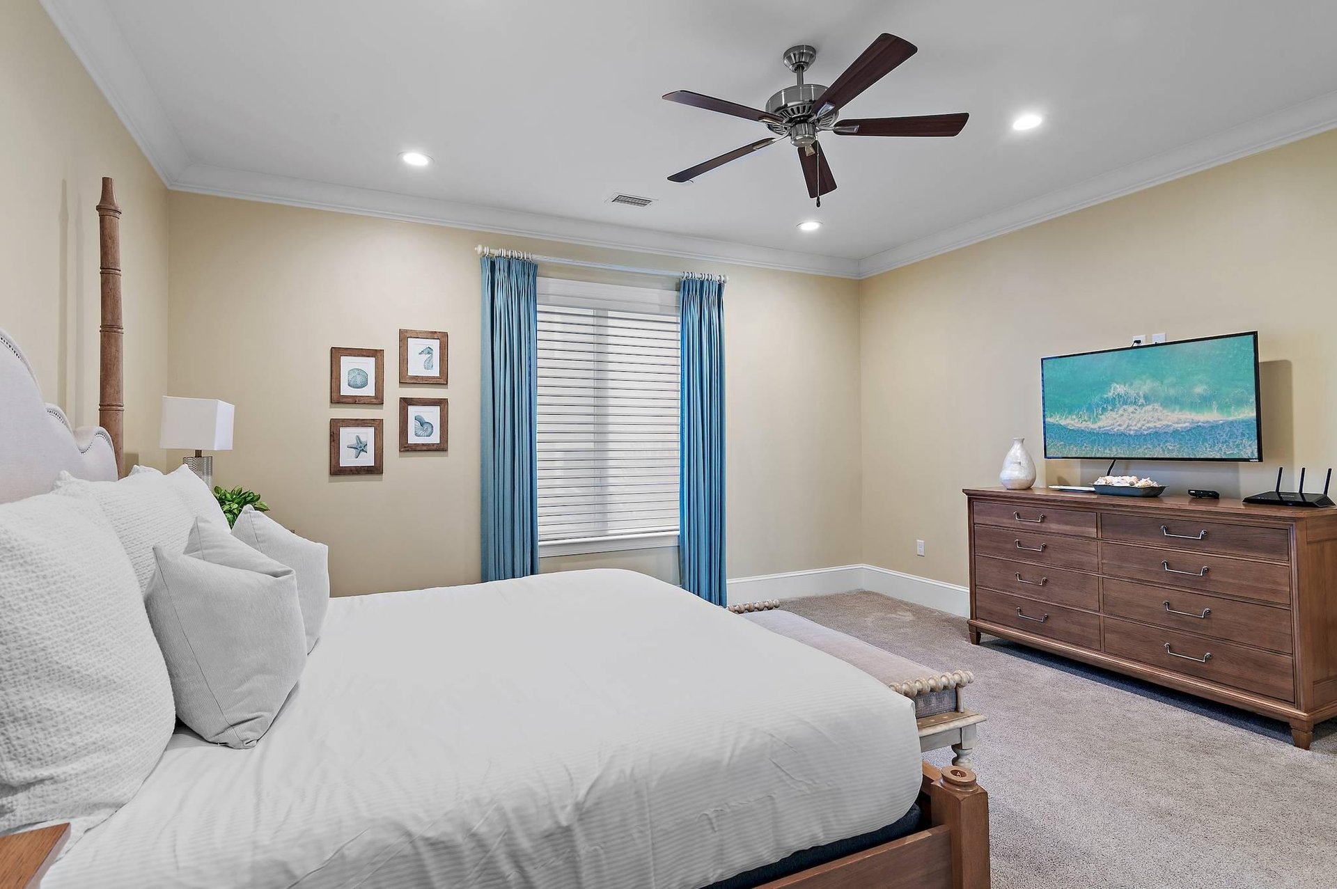 Primary Bedroom with King Bed and Flat Screen TV