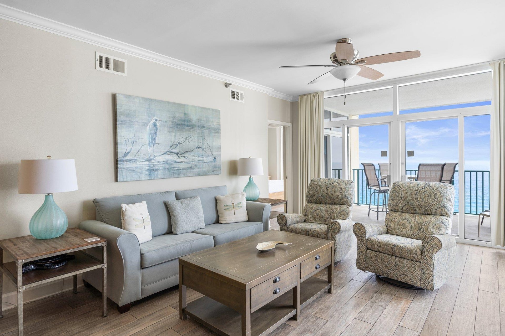 Living Area and Entry to Primary Bedroom