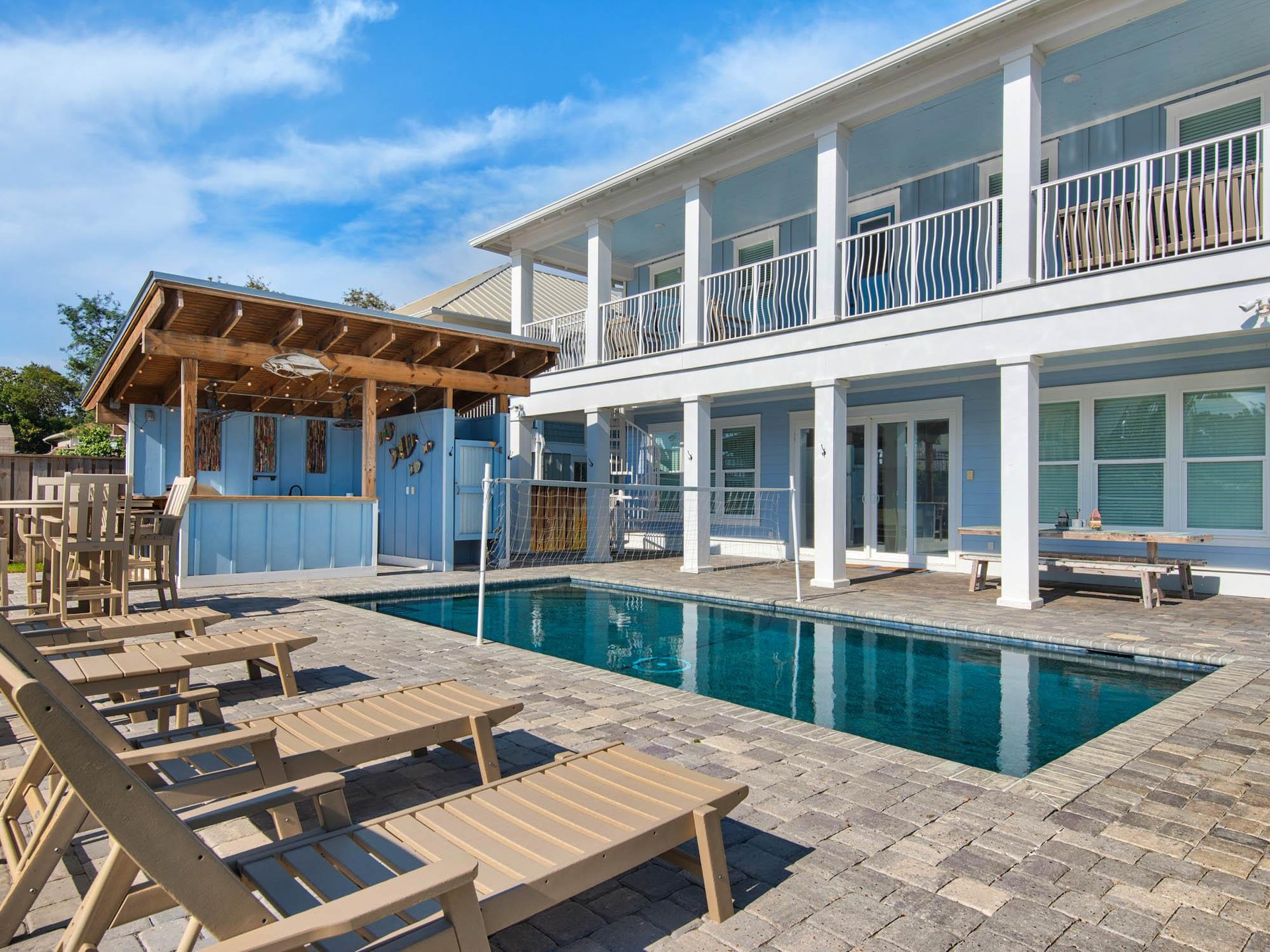Pool area perfect for family gathering