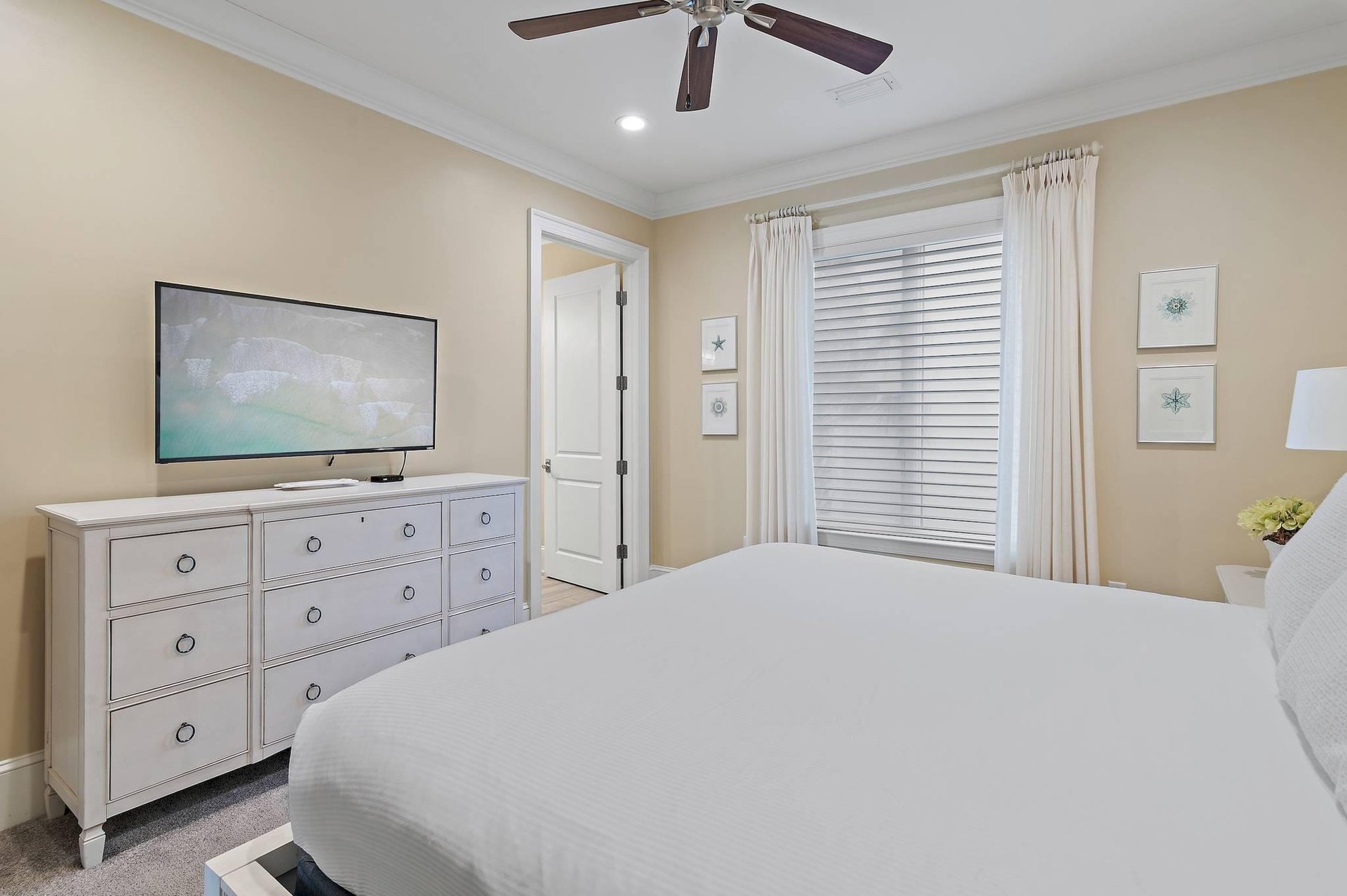 Bedroom 3 with King Bed and Flat Screen TV