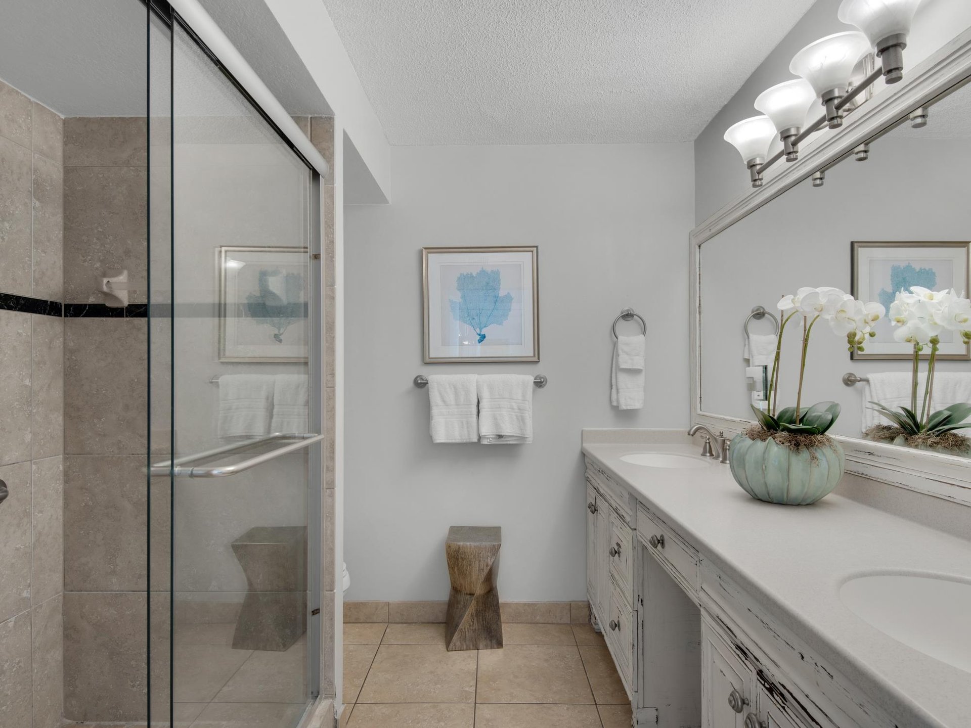 Walk in shower in Primary Bath