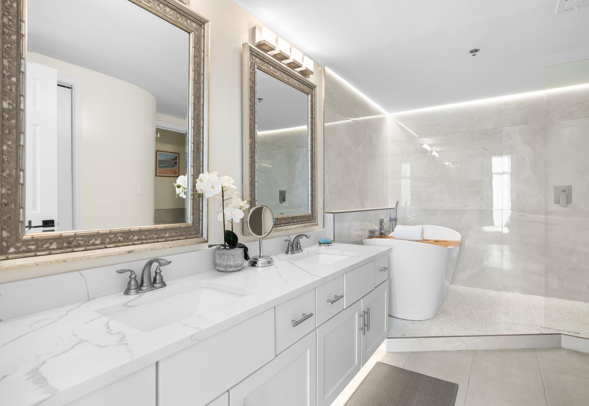 Primary Bathroom with Double Vanities