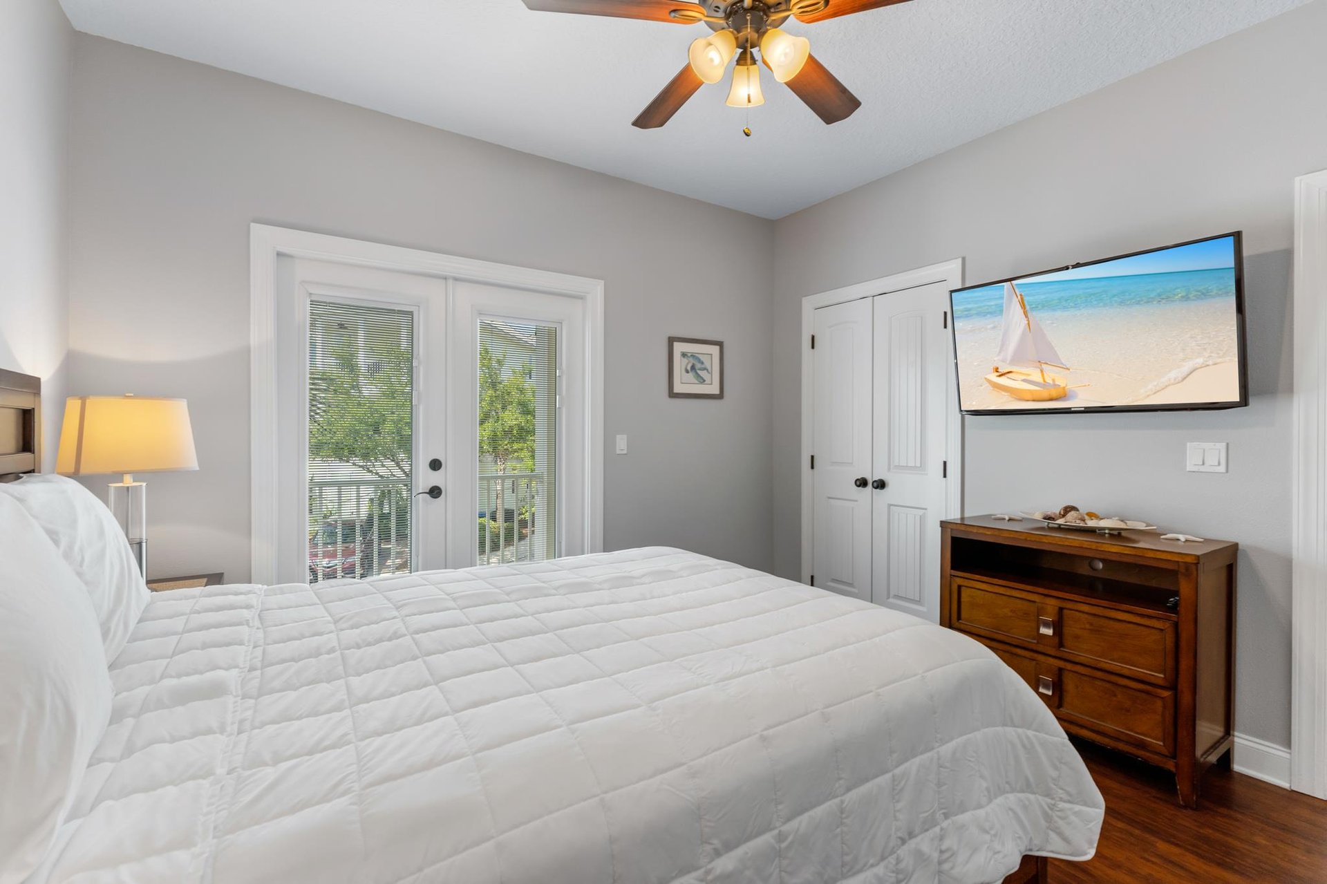 2nd Floor Queen Bedroom 3 with Balcony Access