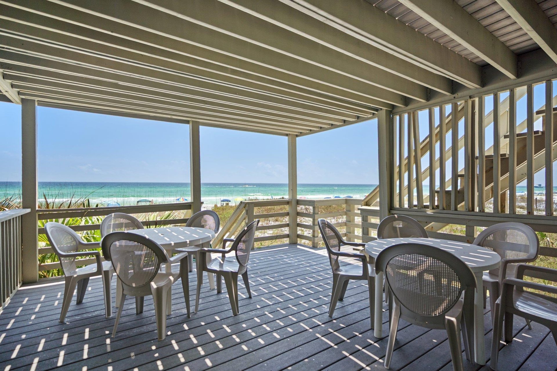 Beach Level Private Deck Seating