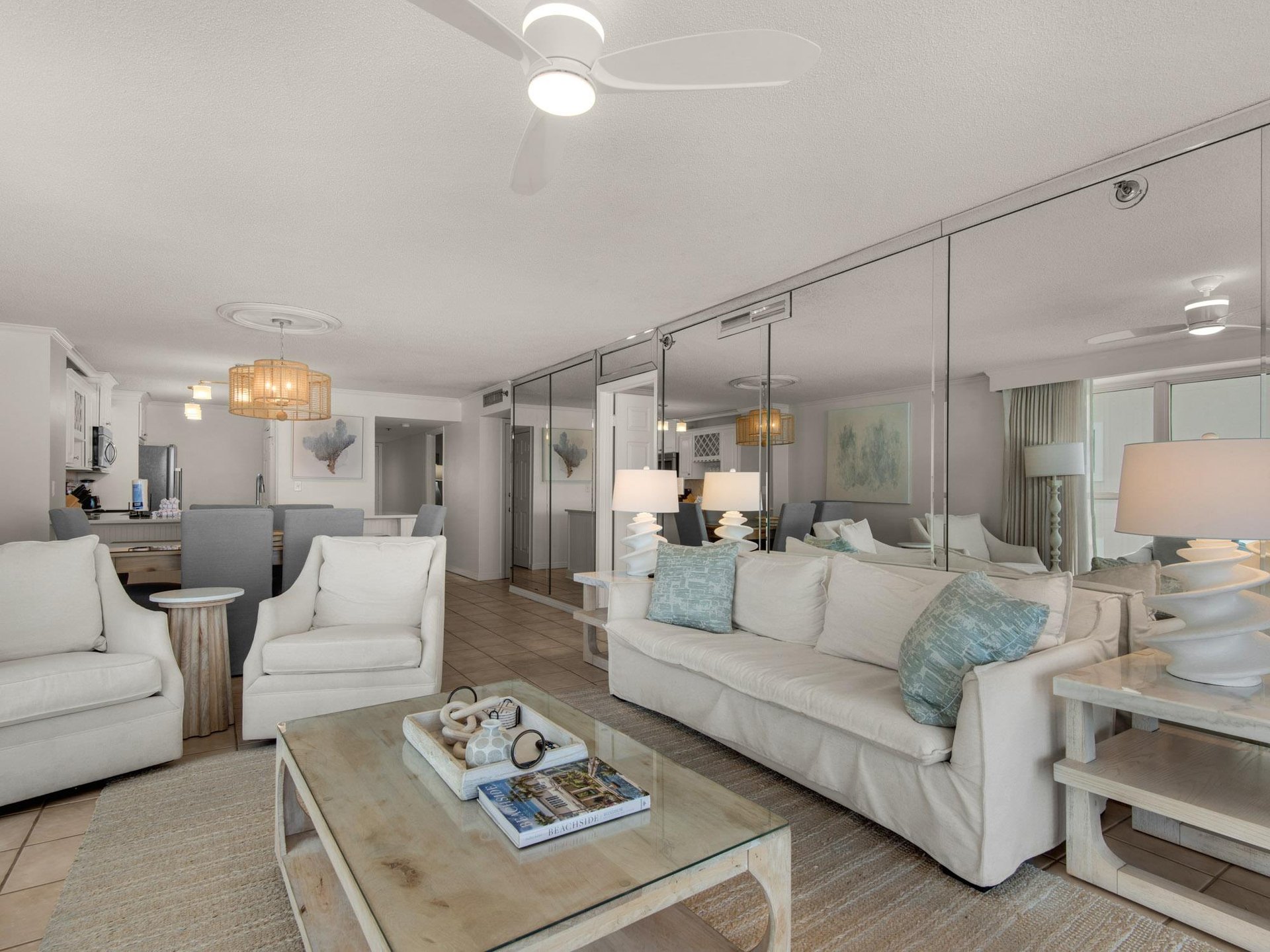 Open Living Dining and Kitchen