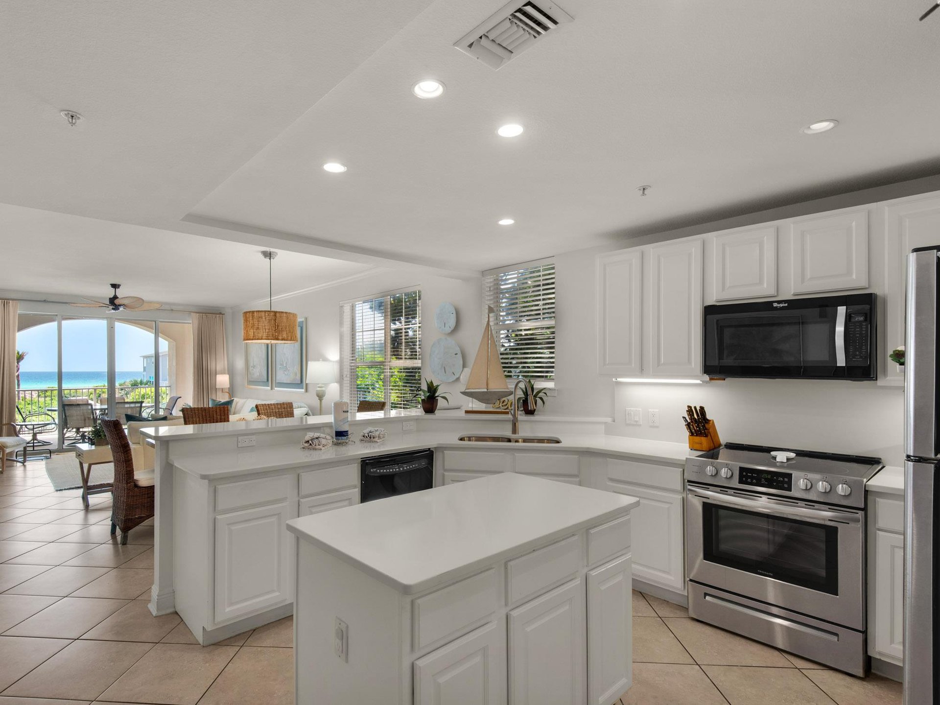 Enjoy cooking with a view