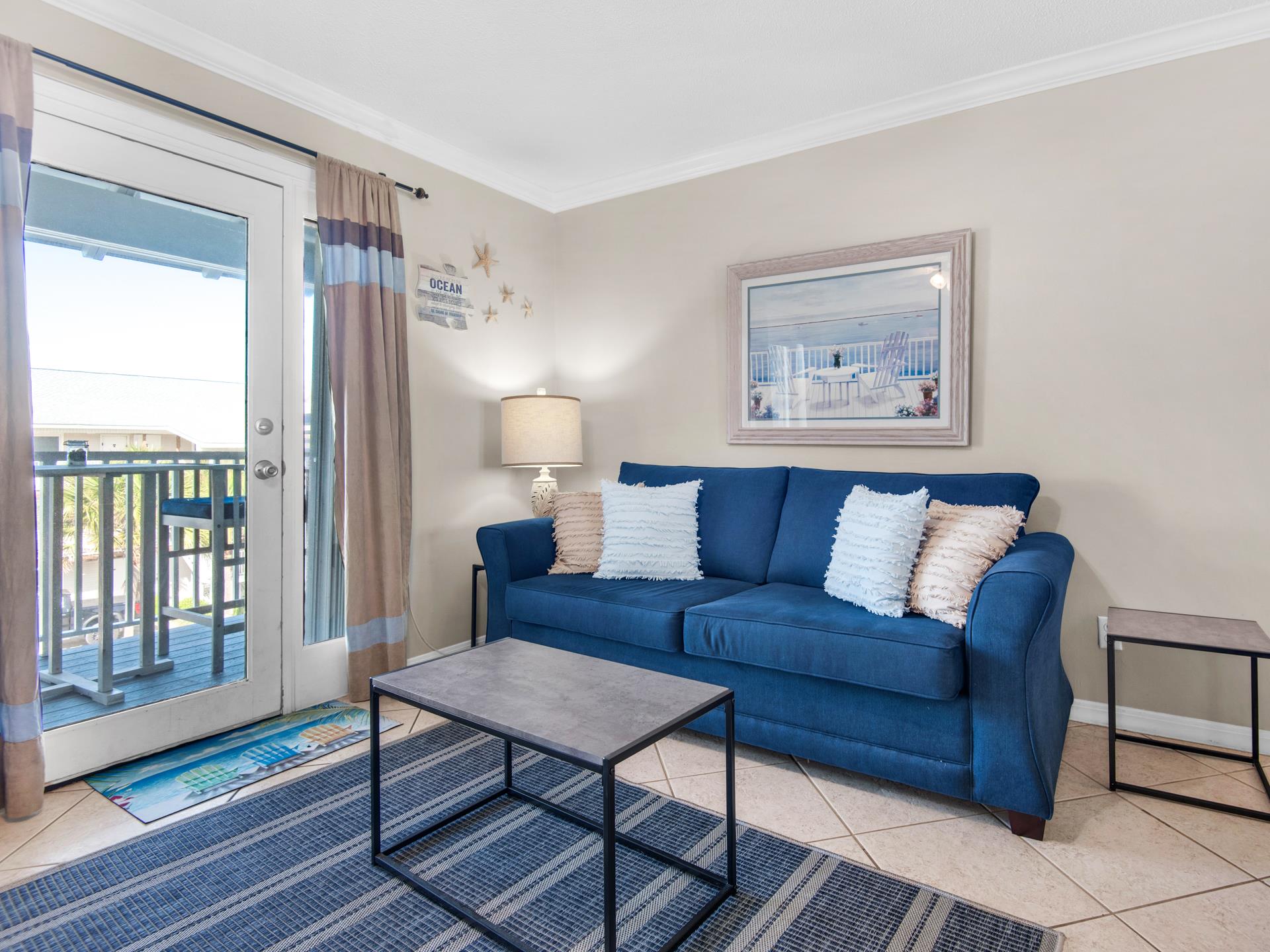 Living area with sofa sleeper