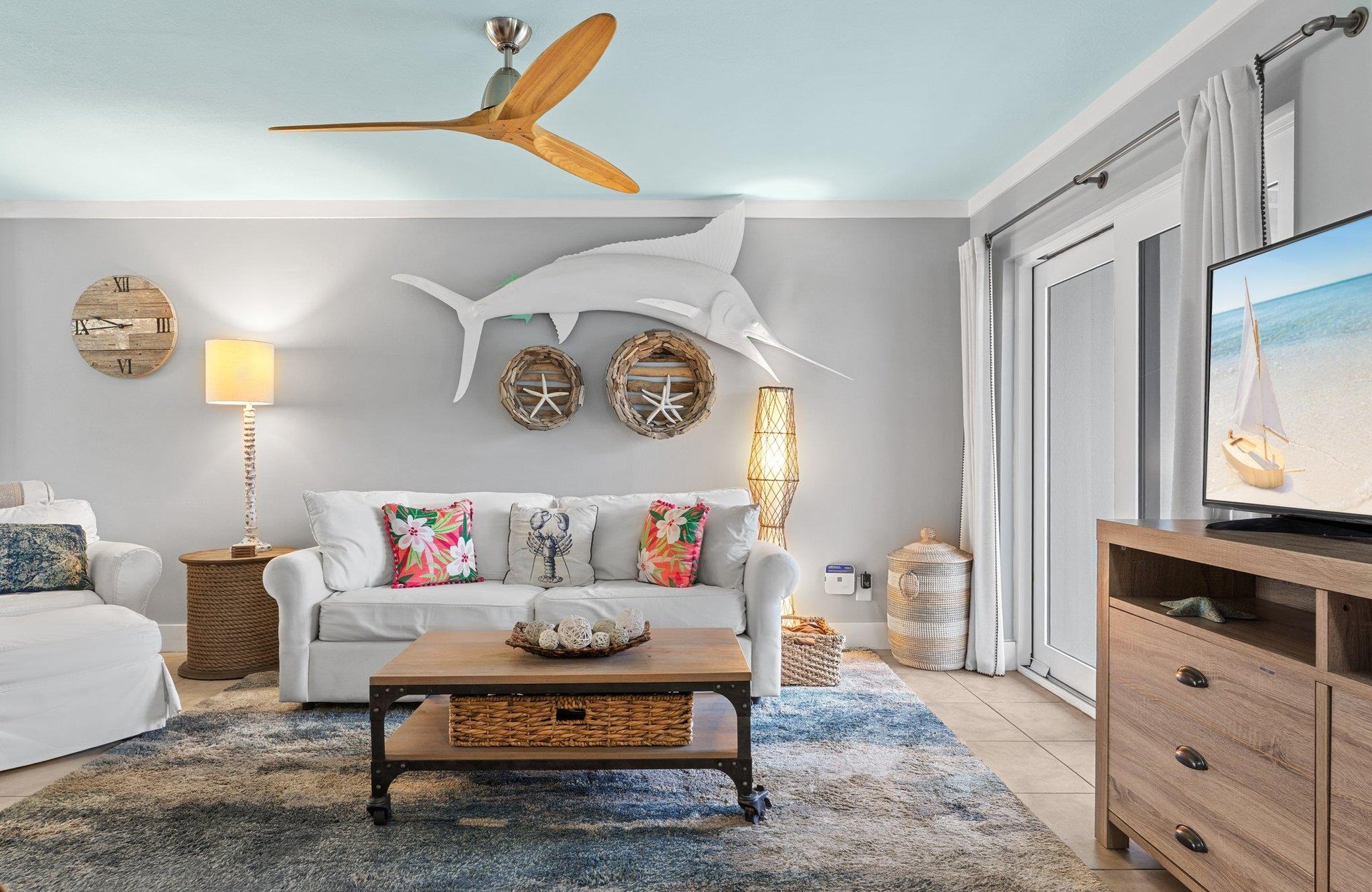 Living Area 1st Floor with Flat Screen TV