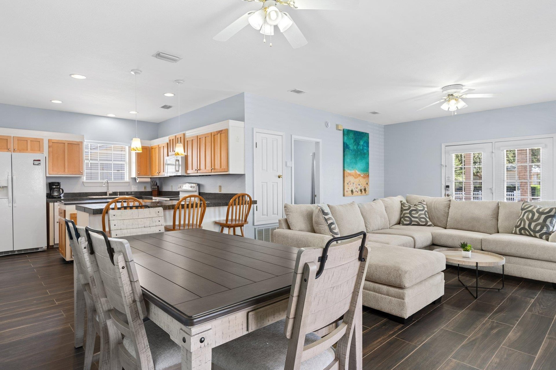 Living Room Area with Dining Table