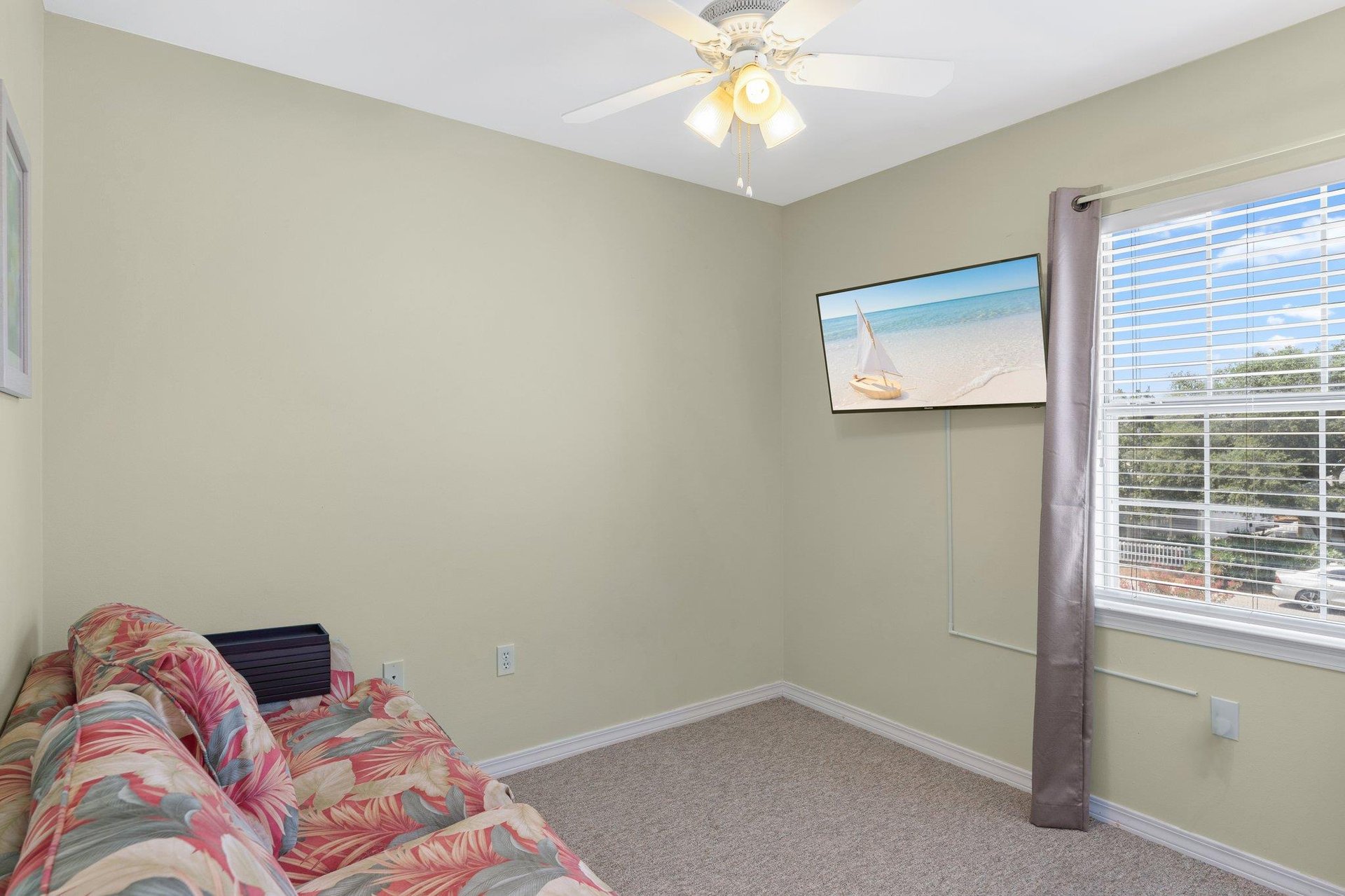 Bedroom 4 with Pull out Sofa and Flat Screen TV in Carriage House