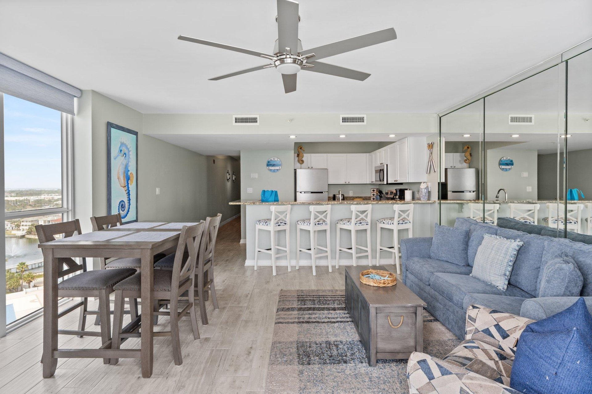 Living Room and Dining Room