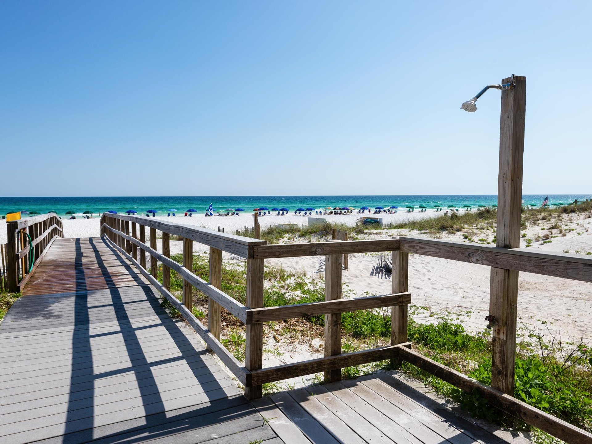 Rinse off on your way to the pool or your condo