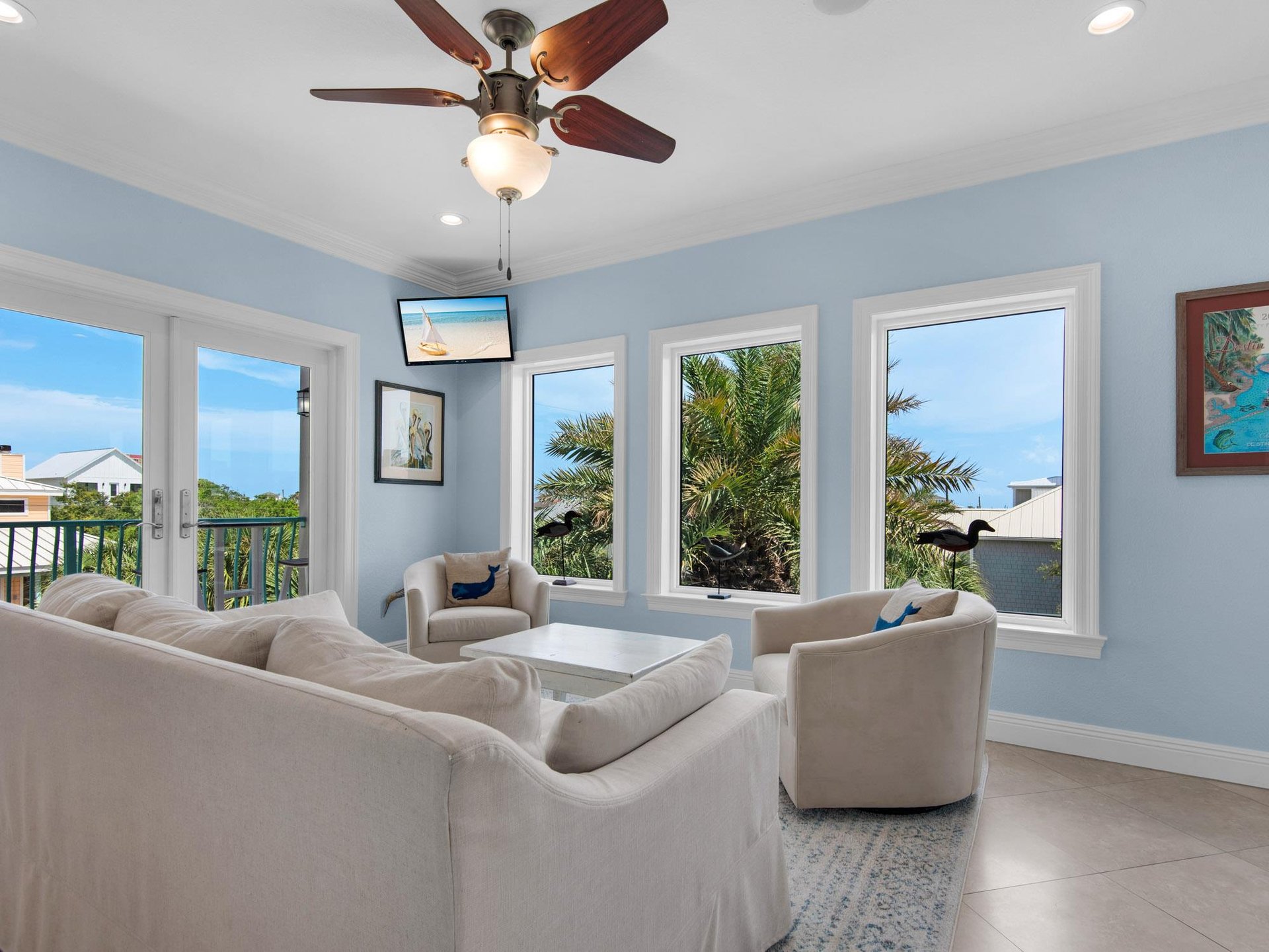 Living Area on 3rd Floor with Private Balcony