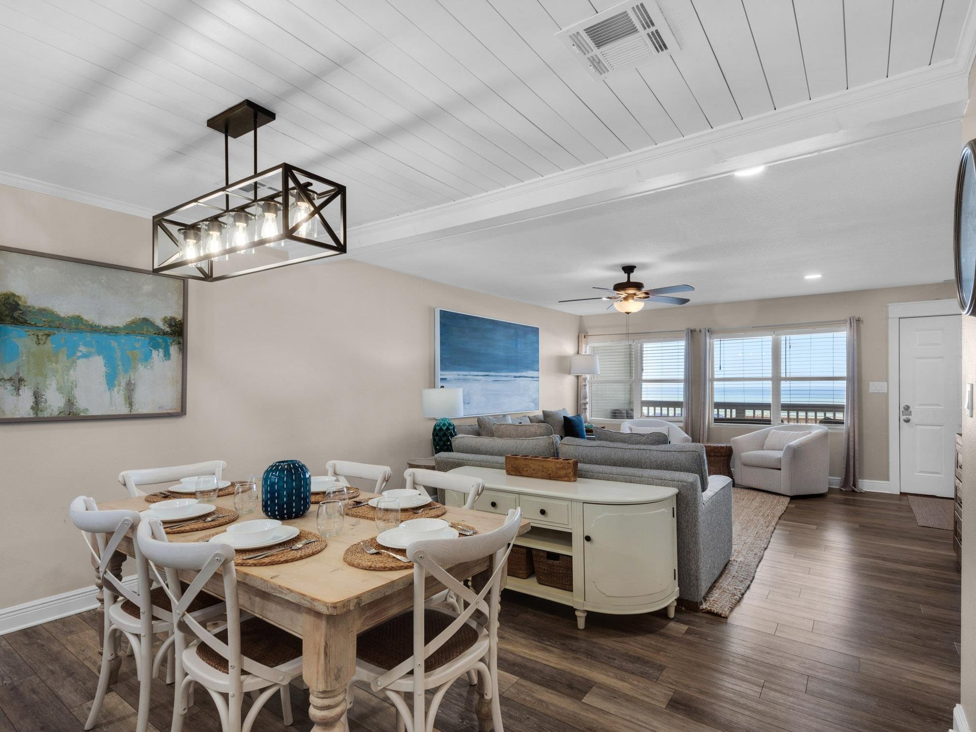 Dining area and living area