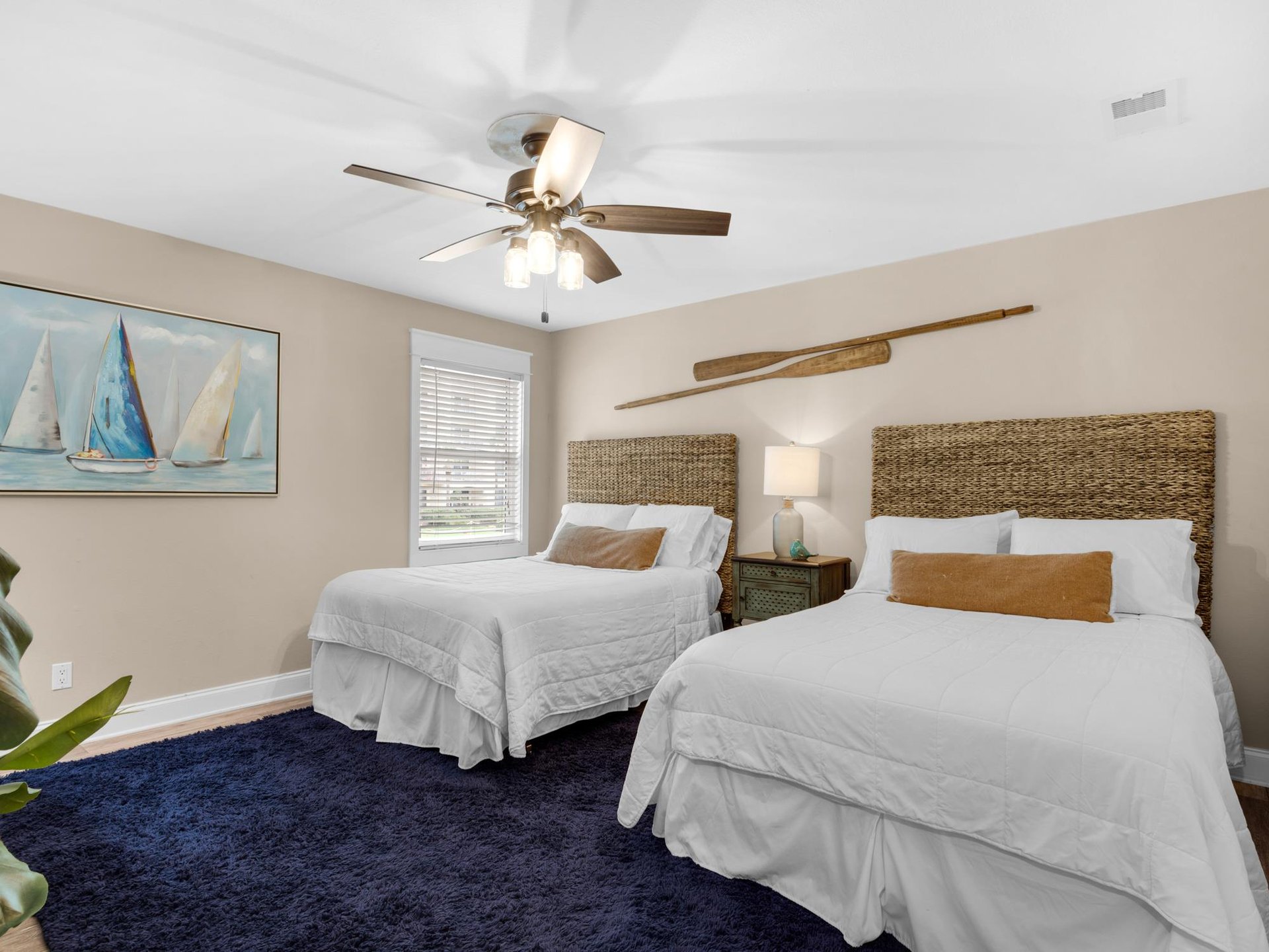 2nd floor bedroom 2 with two full size beds