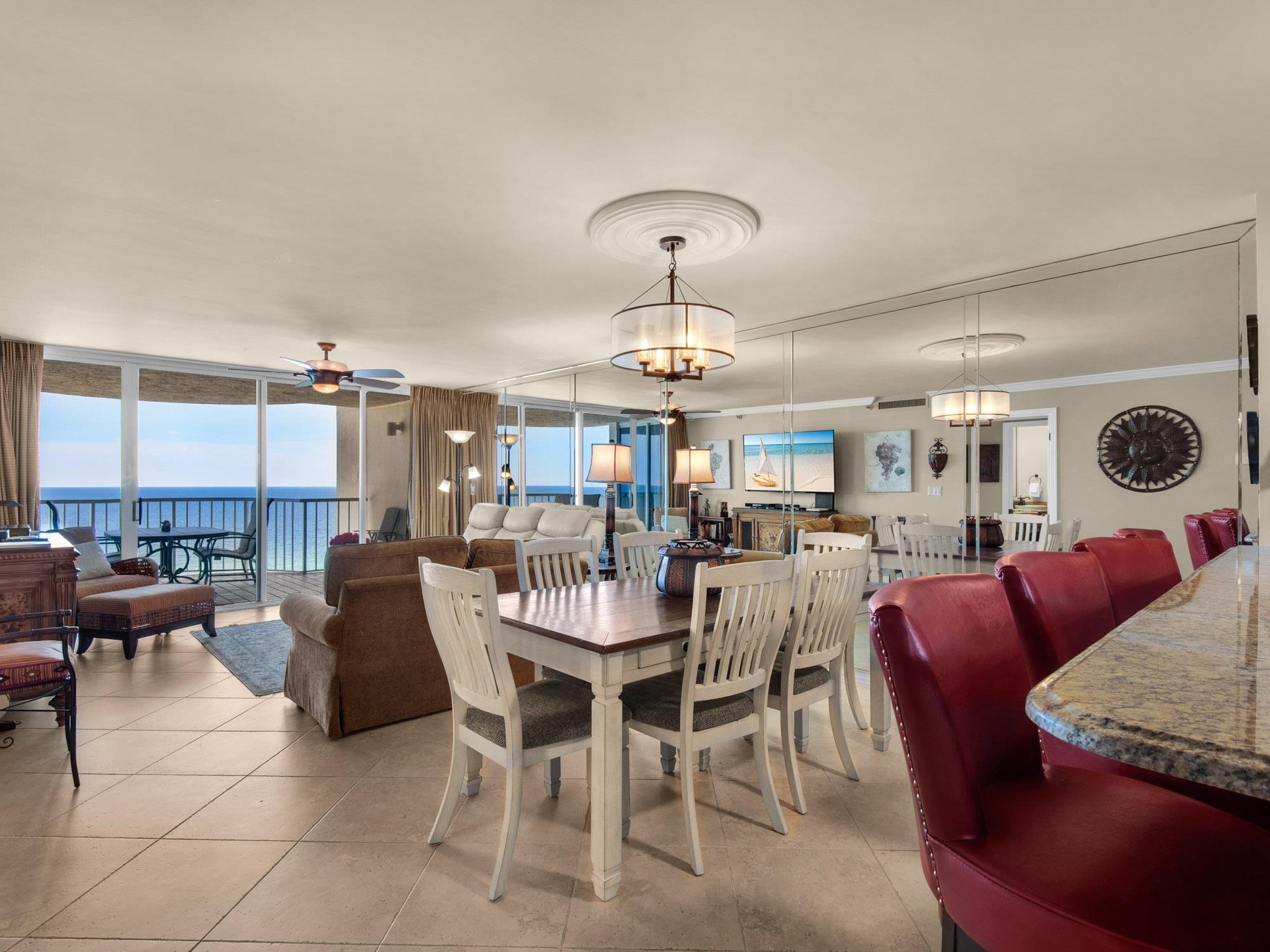 Open Kitchen, Dining and Living Area