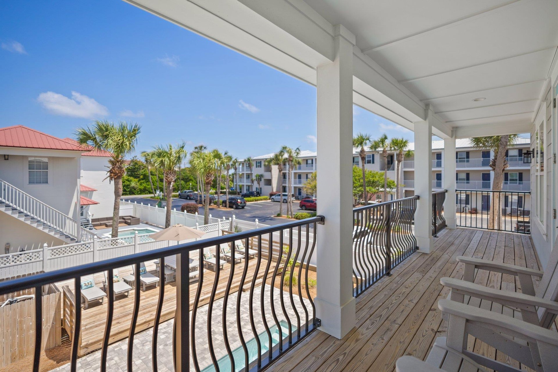 2nd Fl Balcony Overlooking Pool