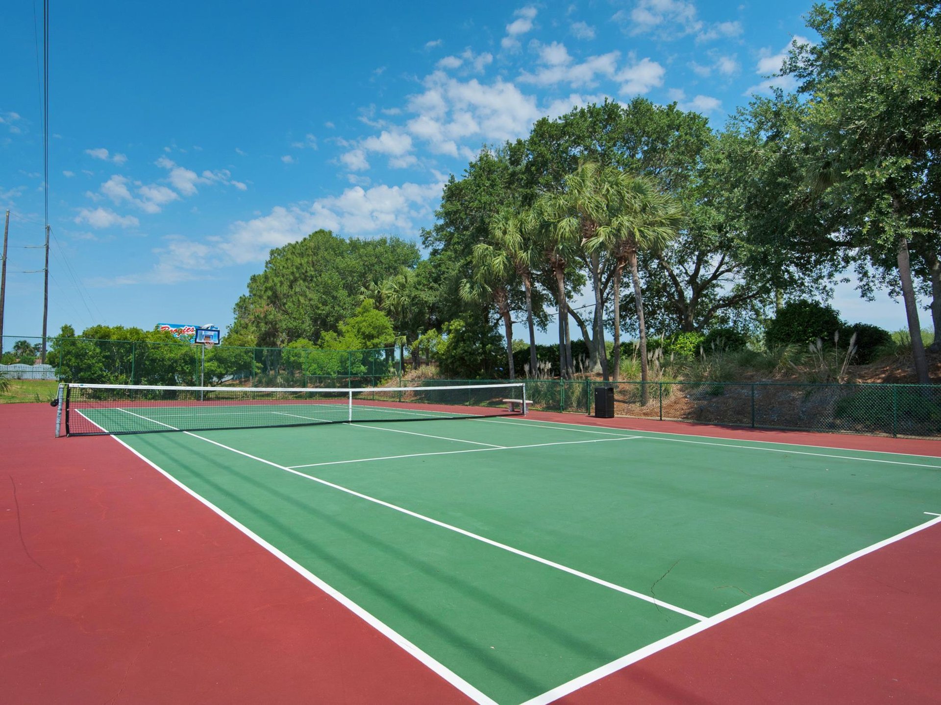 Enjoy a game of tennis or pickleball
