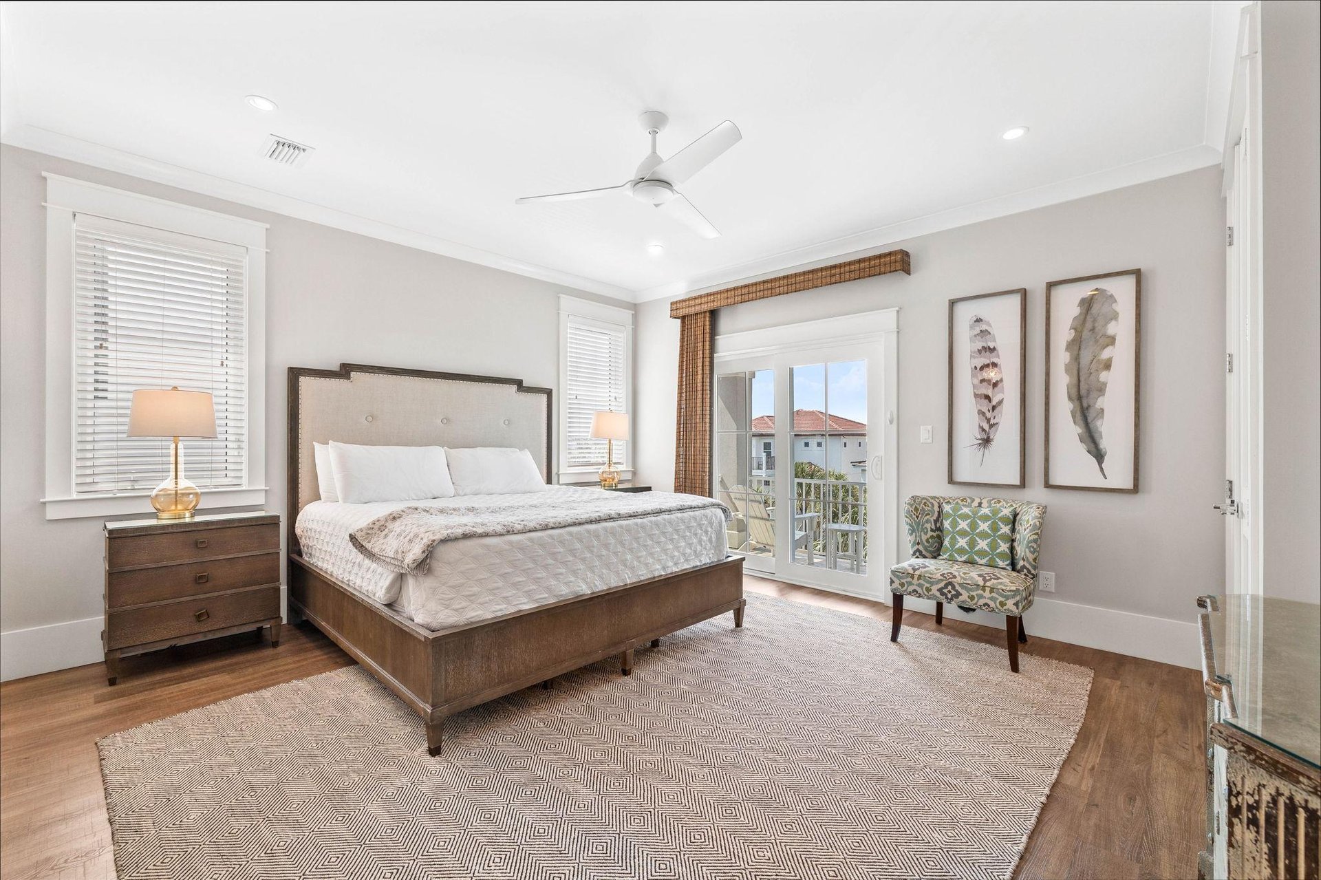 3rd Floor King Room with Balcony facing Front of House