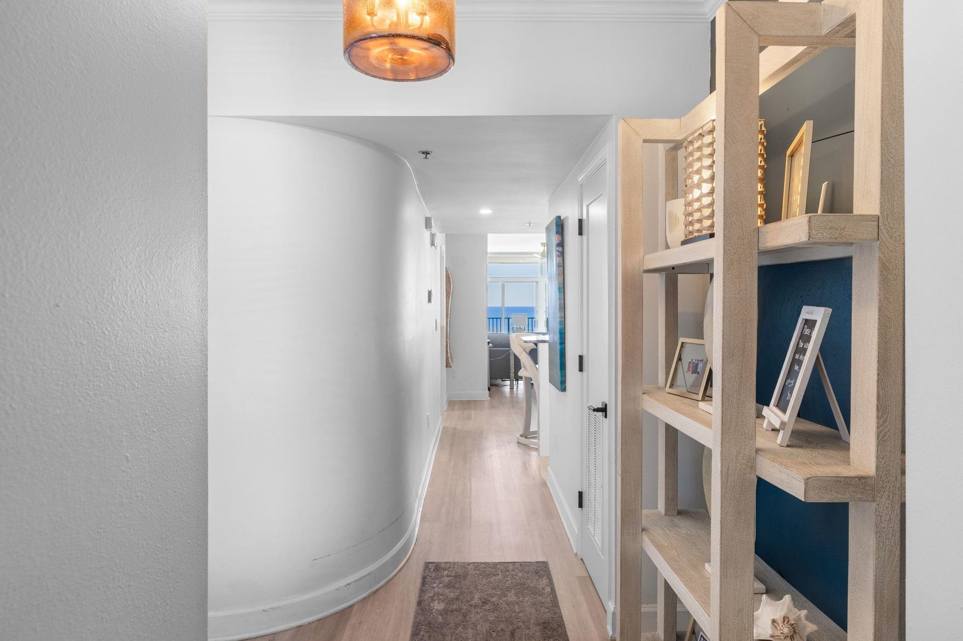 Foyer into Dining and Living Area