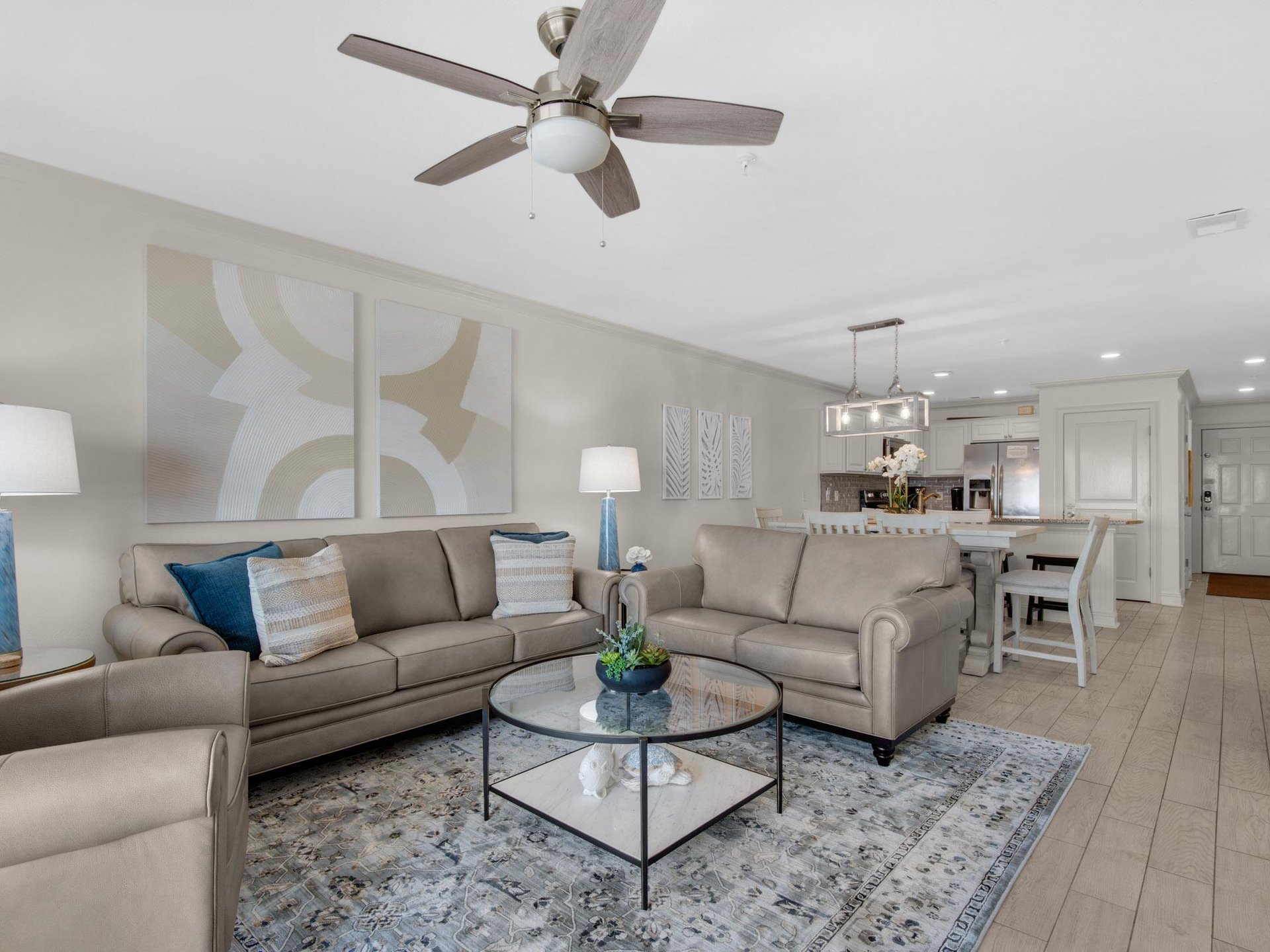 Open Living Dining and Kitchen