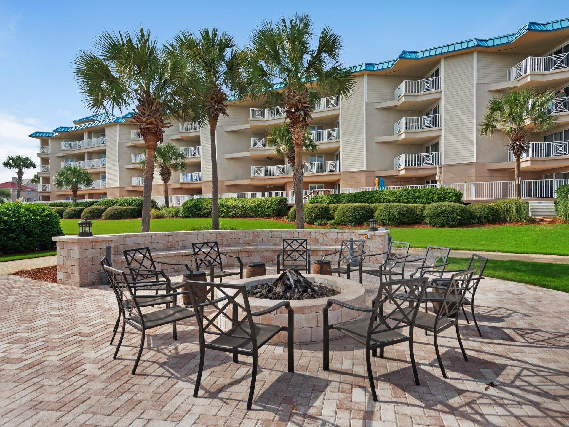 Complex fire pit  gas usually on October 1st  May 1st