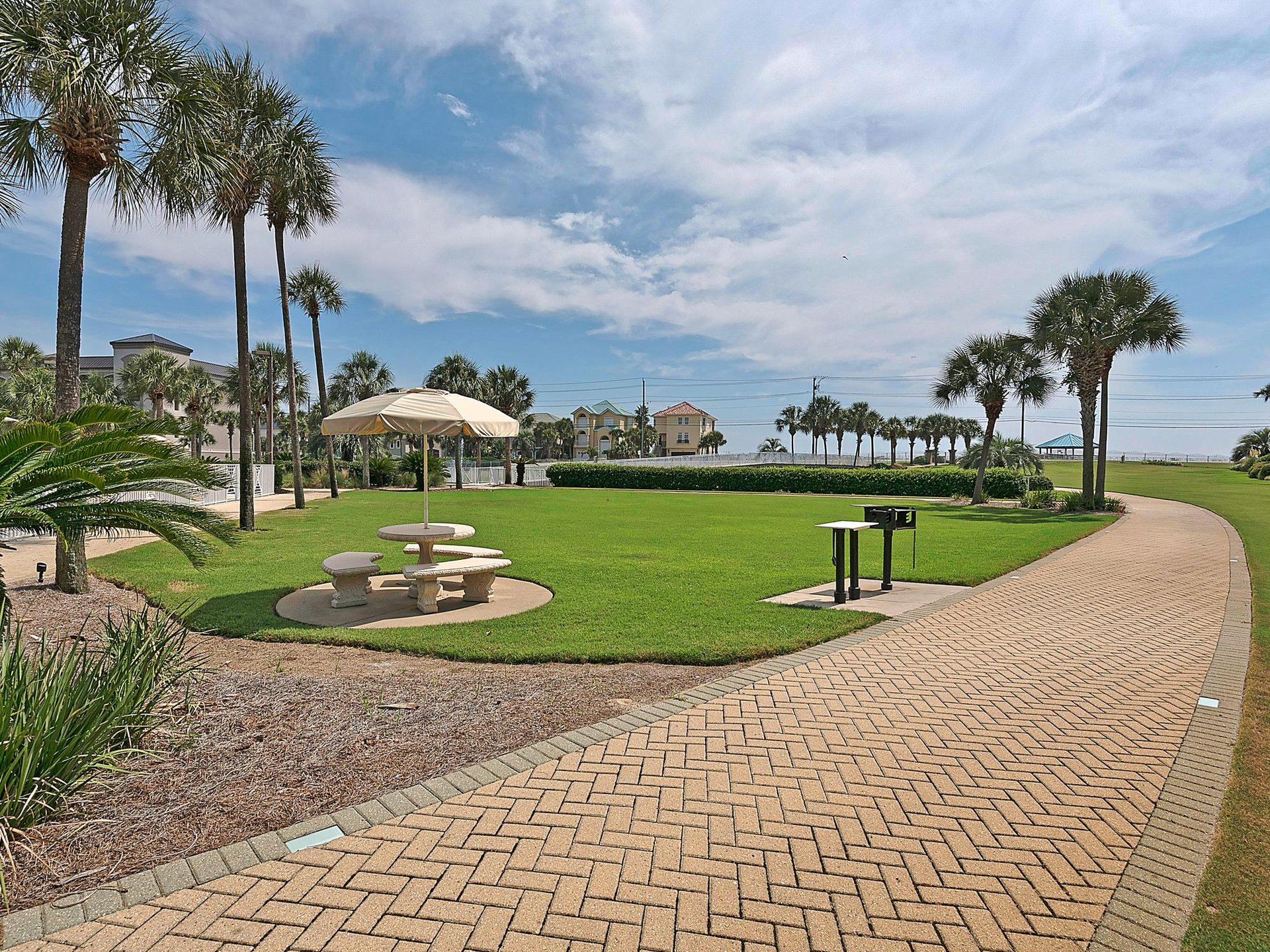 Complex grilling areas throughout the property