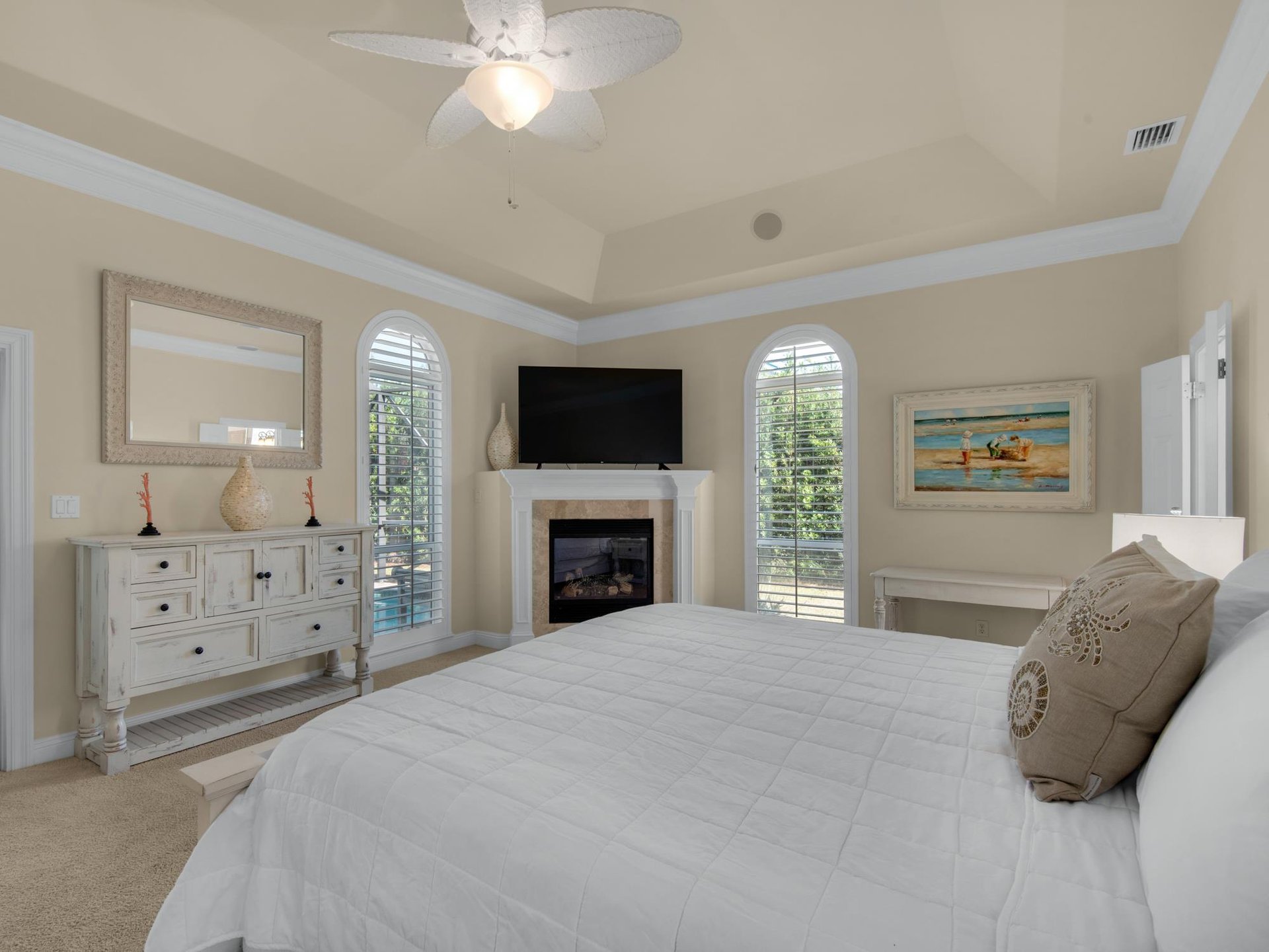 Primary Bedroom with Flat Screen